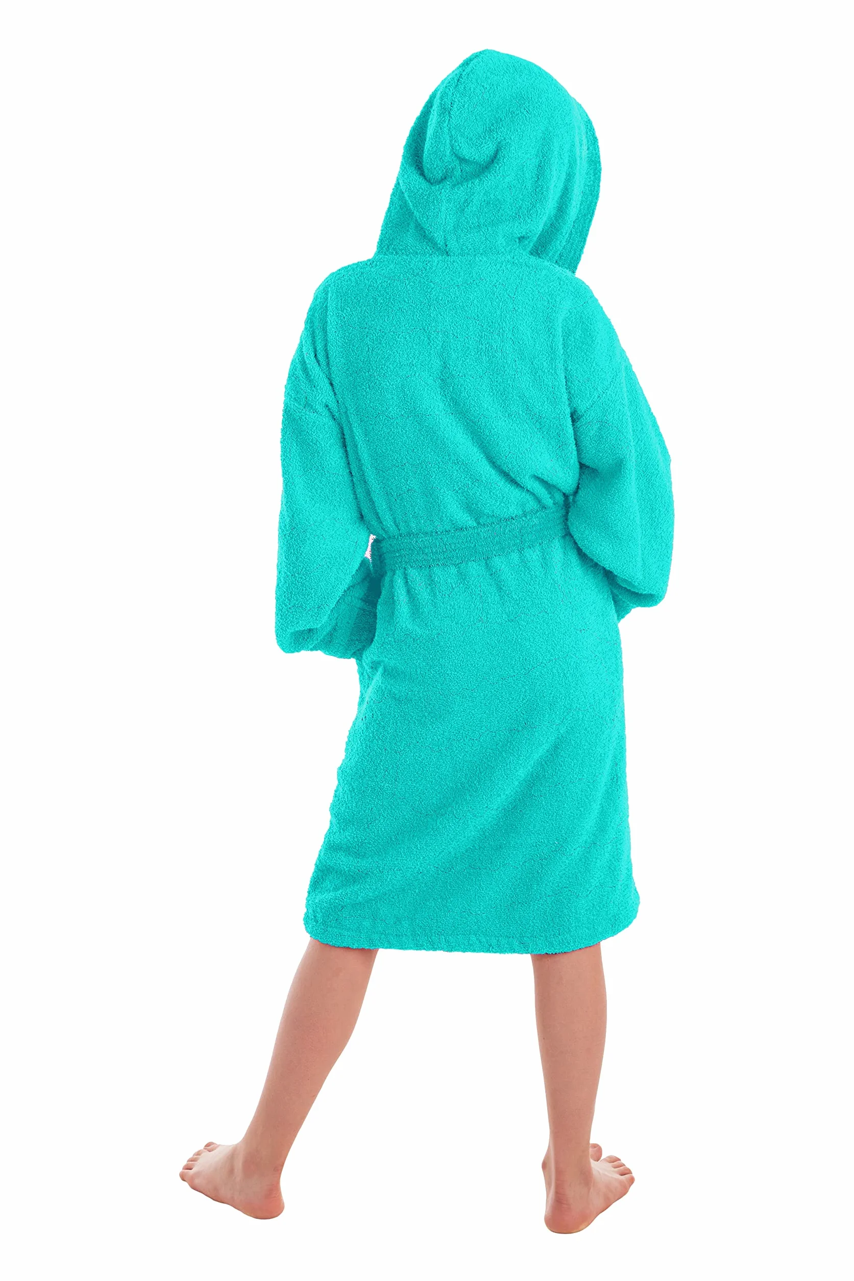 Szlafrok dziecięcy 100% bawełna OEKO-TEX 400 g/m² frotte kaptur pasek 2 kieszenie