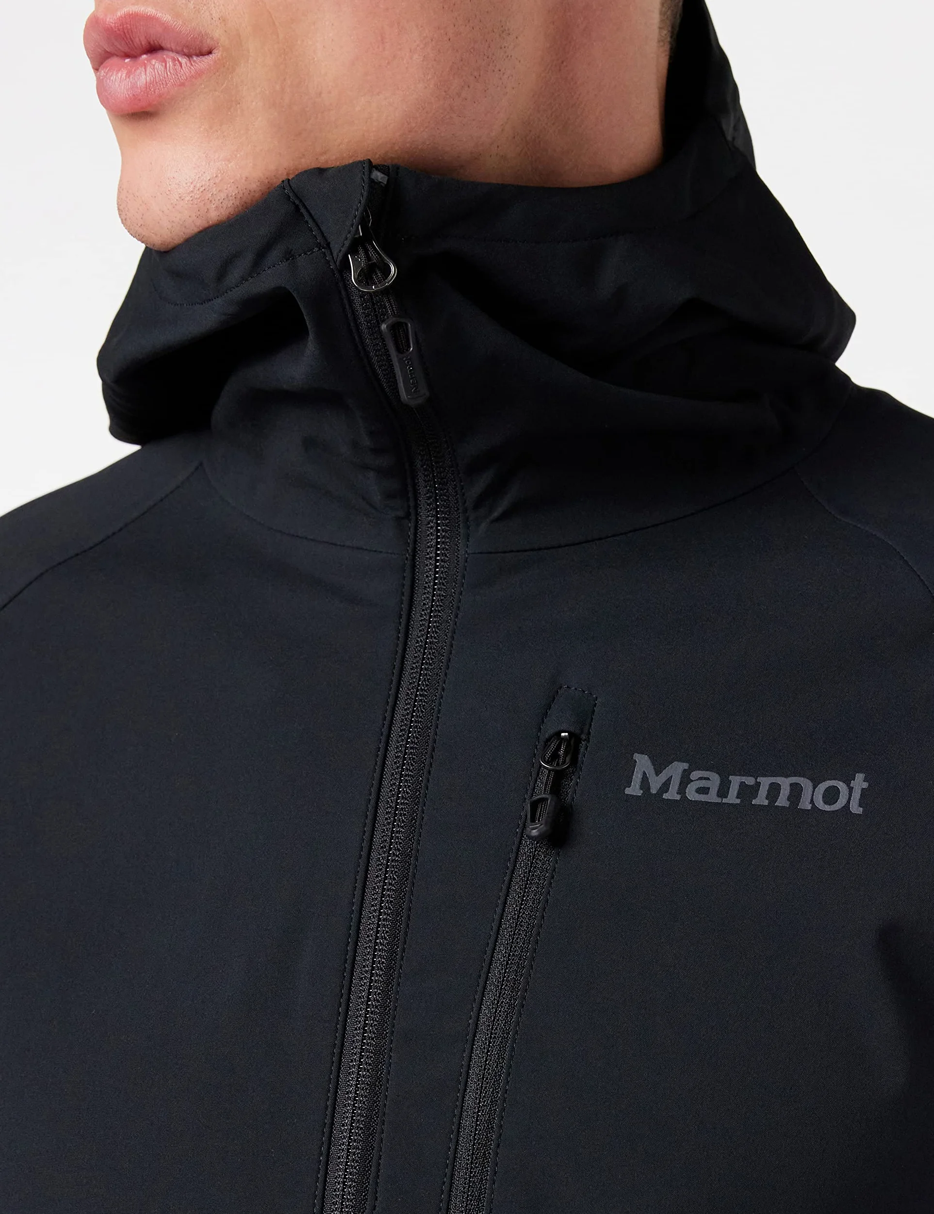 Marmot Meżczyzni ROM Jacket, Nieprzemakalna kurtka softshell, oddychająca kurtka funkcyjna, Black, XXL