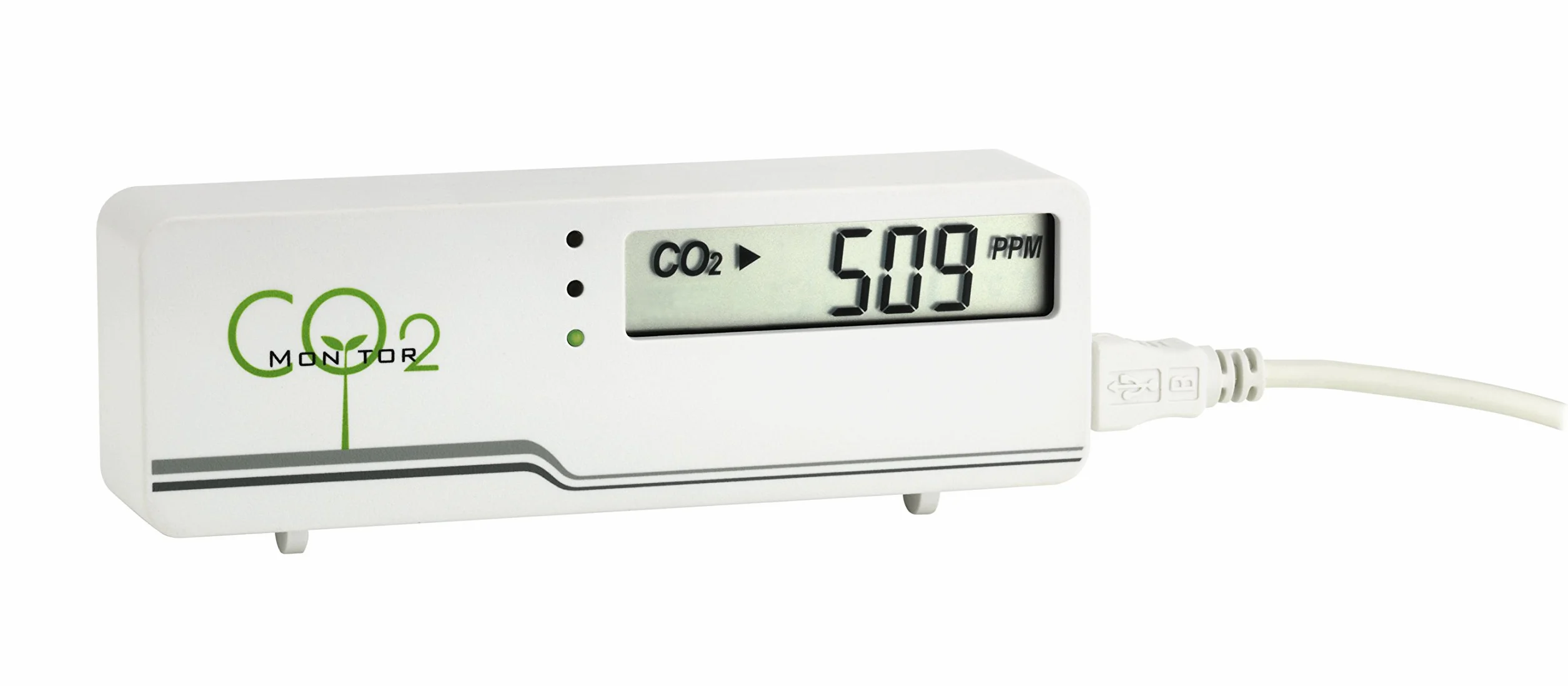 TFA Dostmann AirCO2ntrol Mini monitor CO2, tworzywo sztuczne, biały, (dł.) 116 x (szer.) 24 x (wys.) 42 mm