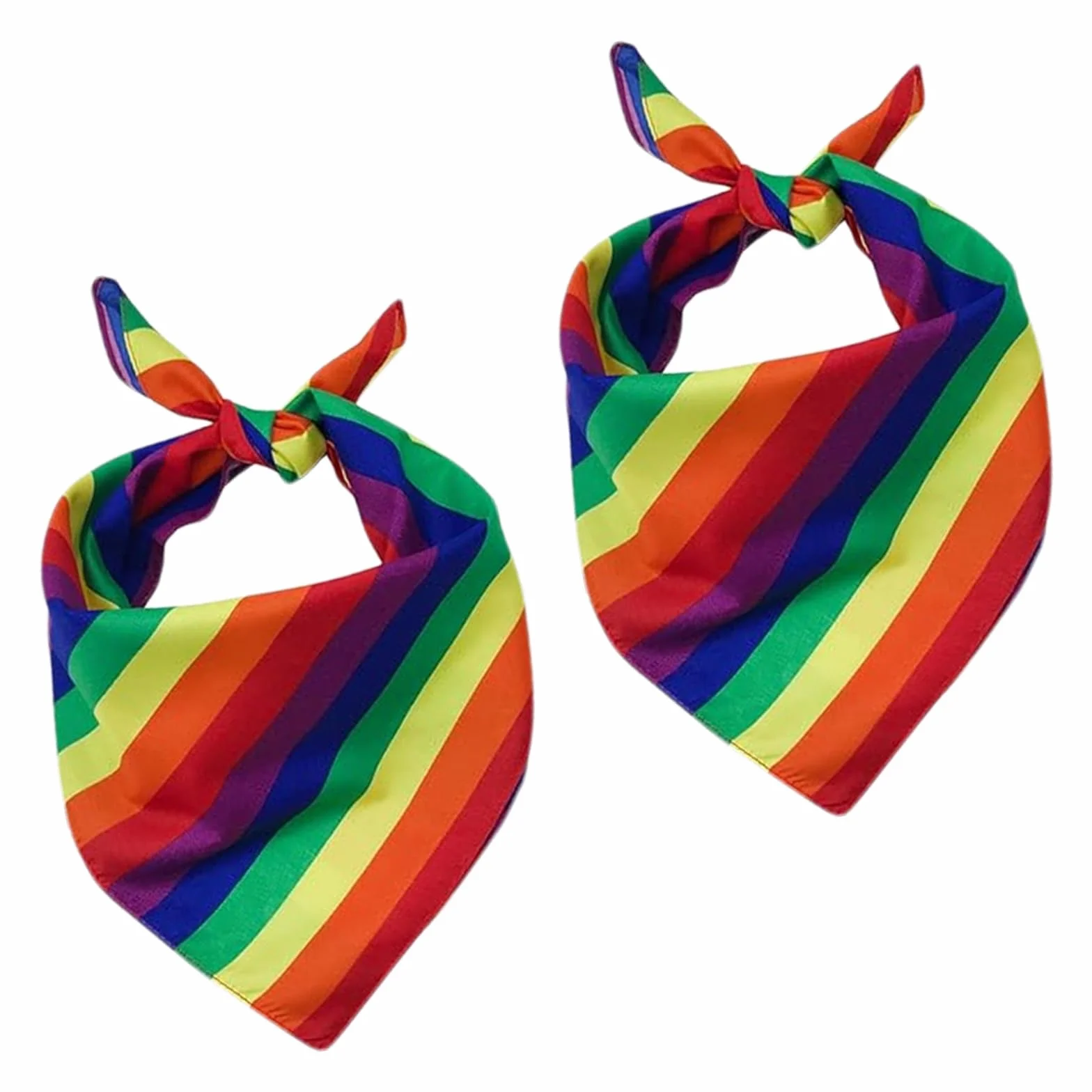 MAEXUS® Pride tęczowa bandana, 2 sztuki, ozdoba do włosów, tęczowa ozdoba do włosów, na imprezy LGBTQ+, na imprezy, jako dekoracja Pride, tęczowa chusta