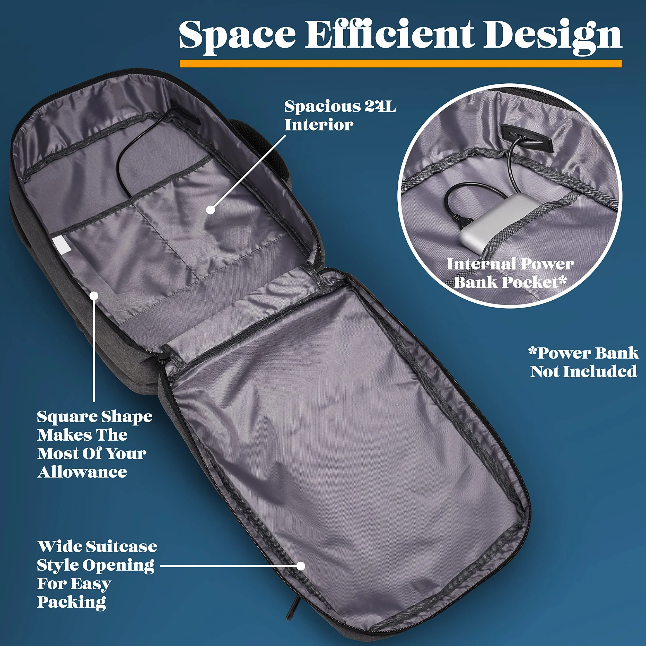 Cabin Max Svalbard Torba kabinowa 40 x 30 x 20 cm pasuje do Wizz Air i Easyjet Szary