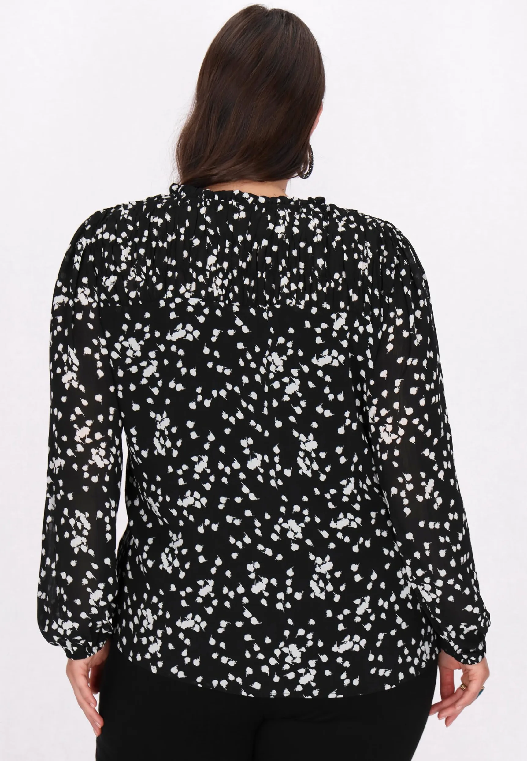 caspio Damska bluzka plus size, czarna