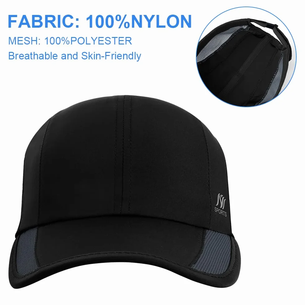 Basecap Unisex składana czapka baseballowa dla mężczyzn i kobiet, regulowana czapka na lato z daszkiem, ochrona przed słońcem, czapka baseballowa z siateczki, kapelusz przeciwsłoneczny do