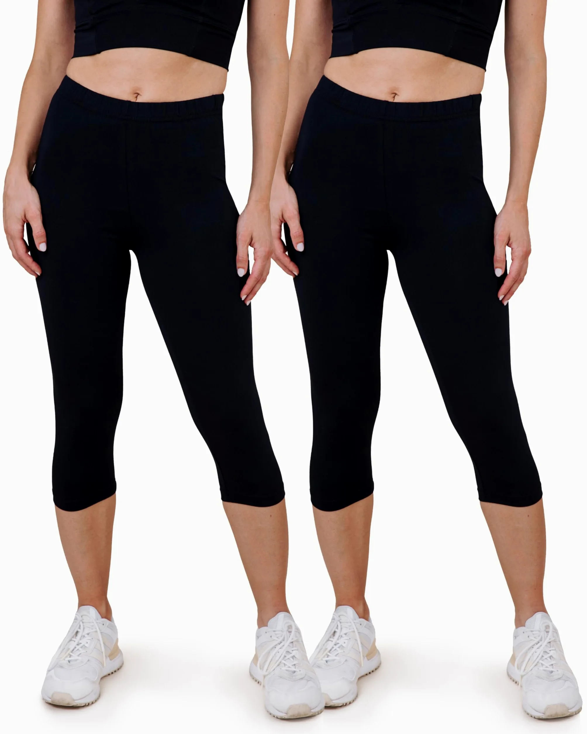 SES Legginsy damskie Capri 3/4, 2 sztuki, bawełna