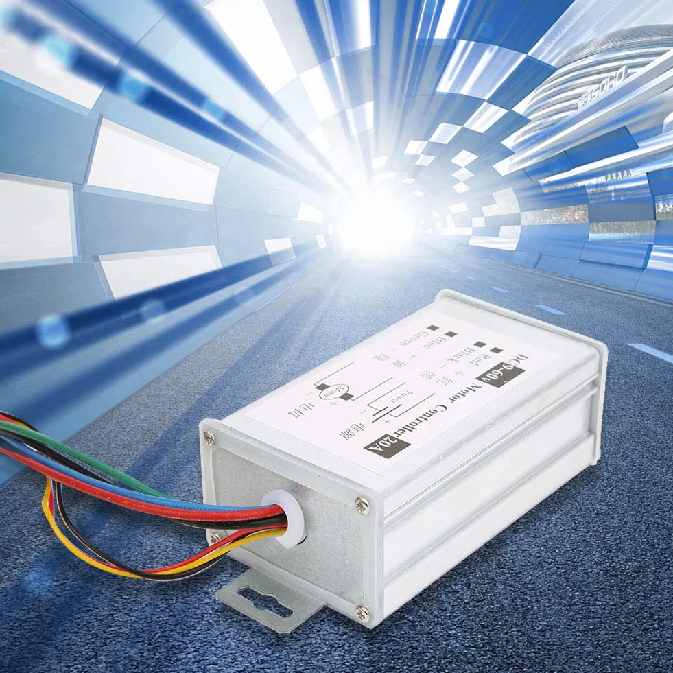 ViaGasaFamido 1200 W DC9-60V 0-20A Sterownik Prędkości Silnika, Przełącznik Sterowania PWM Przepływ Regulacji Linearna prędkość Potencjometru z Metalowym Obudowy dla Silnika Prądu Stałego