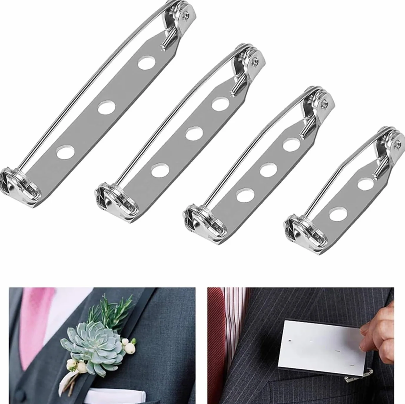 200 sztuk broszki Pin Backs klamra ustalenia szycia | DIY Biżuteria Pin Backs Z Powlekanym Ze Stali Nierdzewnej Wykończeniem Dla Bezpiecznego Zamka