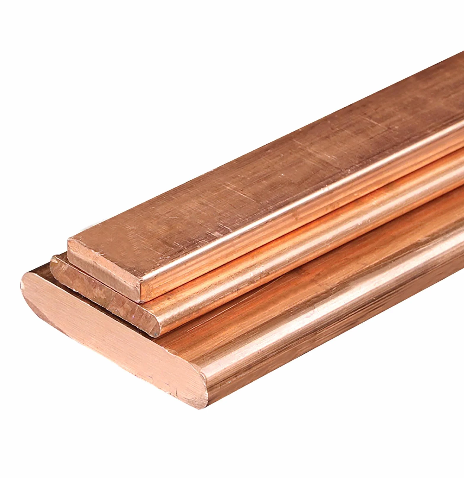 Płaskownik miedziany, długość 500 mm, szerokość 8 mm, grubość 0,1-1 mm, 1 szt. hurtowo(0.8mm)