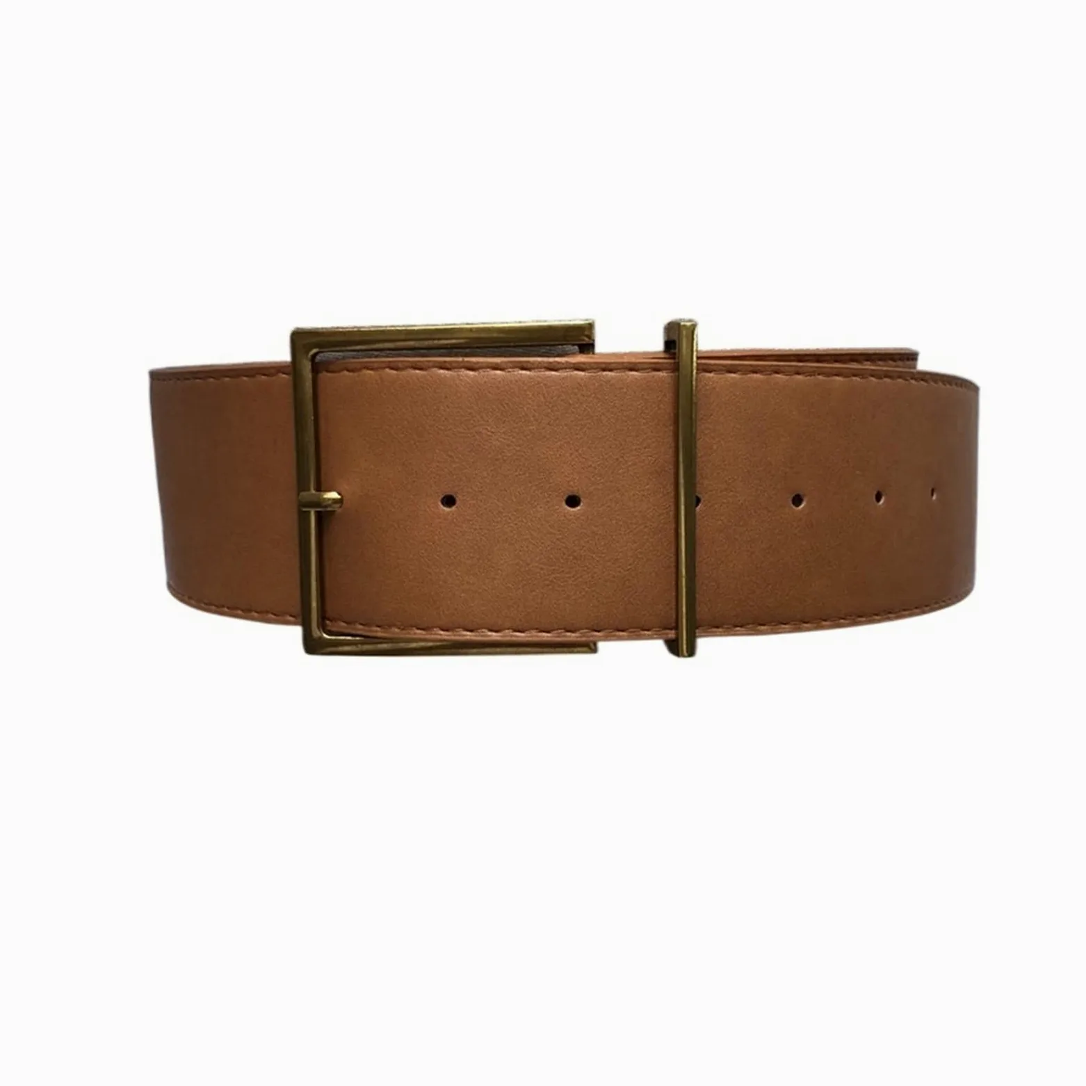 Moda Retro szeroki pasek damski prosty dziki pasek ze sprzączką w talii dwustronny pas 100 cm / 39,37 cala (Belt Length : 100cm, Color : 4)
