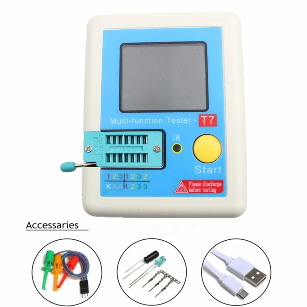DollaTek Wielofunkcyjny tester tranzystorowy TFT Dioda Trioda Pojemno?? Tester LCR ESR NPN PNP MOSFET IR