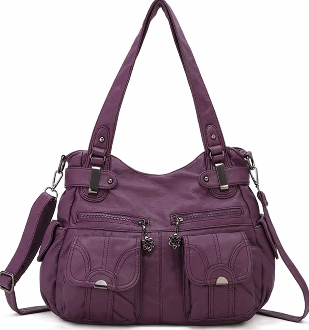 FANDARE Duże torby noszone na ramię damska torba na ramię wodoodporna torba ze skóry PU, na zakupy, impreza, szkoła, podróż crossbody hobo