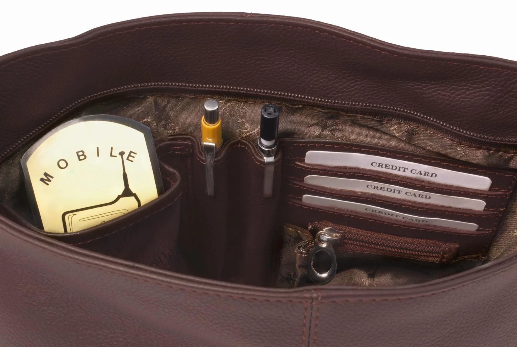 Catwalk Collection Torebka Crossbody Skóra Zamsz Charlotte Średnia Torba na Ramię