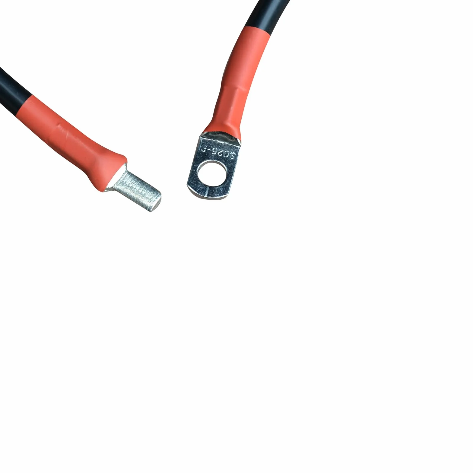enjoysolar 6 mm² kabel do akumulatora, regulator ładowania solarnego i bateria z oczkami M8 (uniwersalny 6 mm² M8)