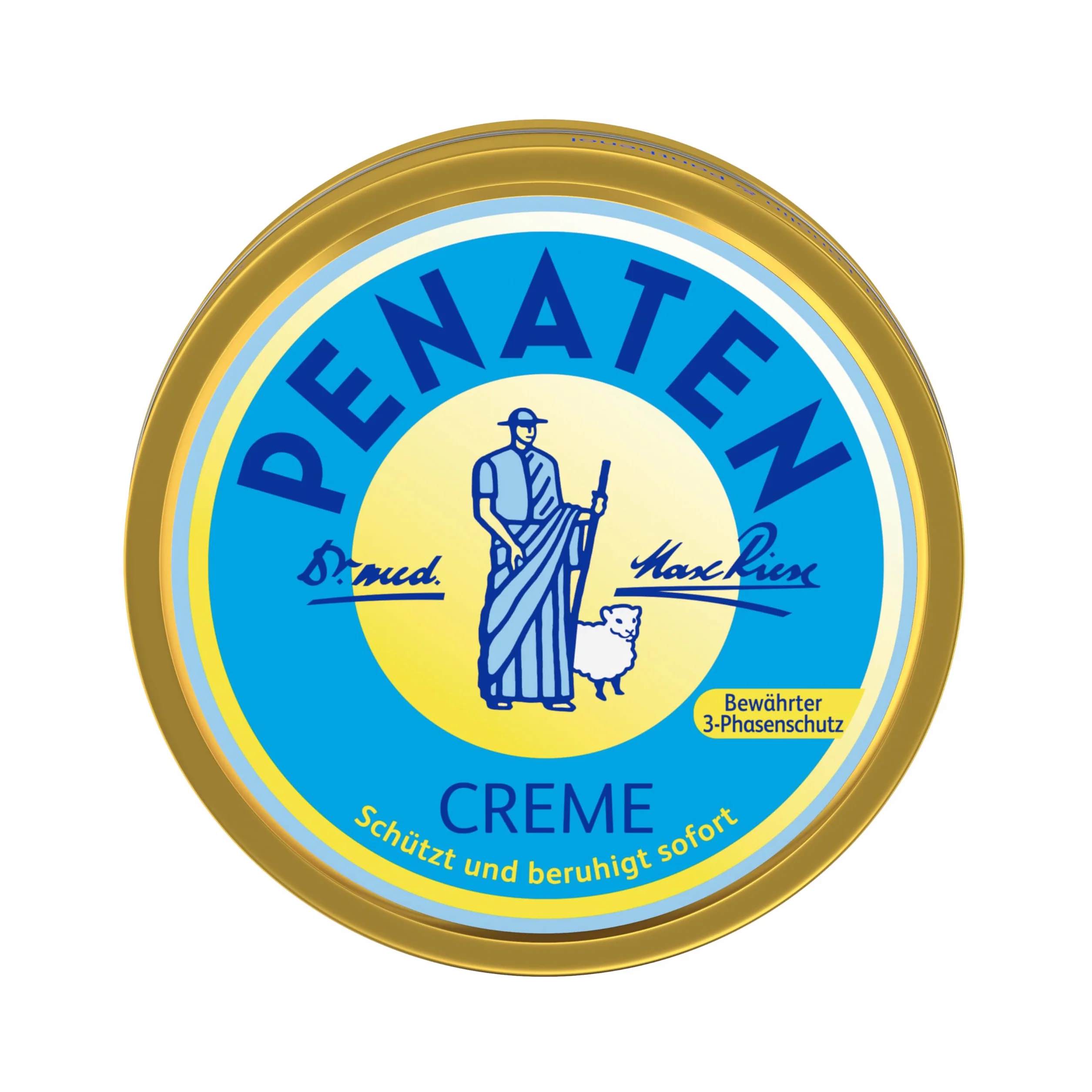 Penaten Krem (150 ml), ochrona przed ranami dla niemowląt z ochroną przed wilgocią i ochroną skóry, natychmiast uspokaja i chroni wrażliwą skórę dziecka dzięki tlenkowi cynku, lanolinie i pantenolowi