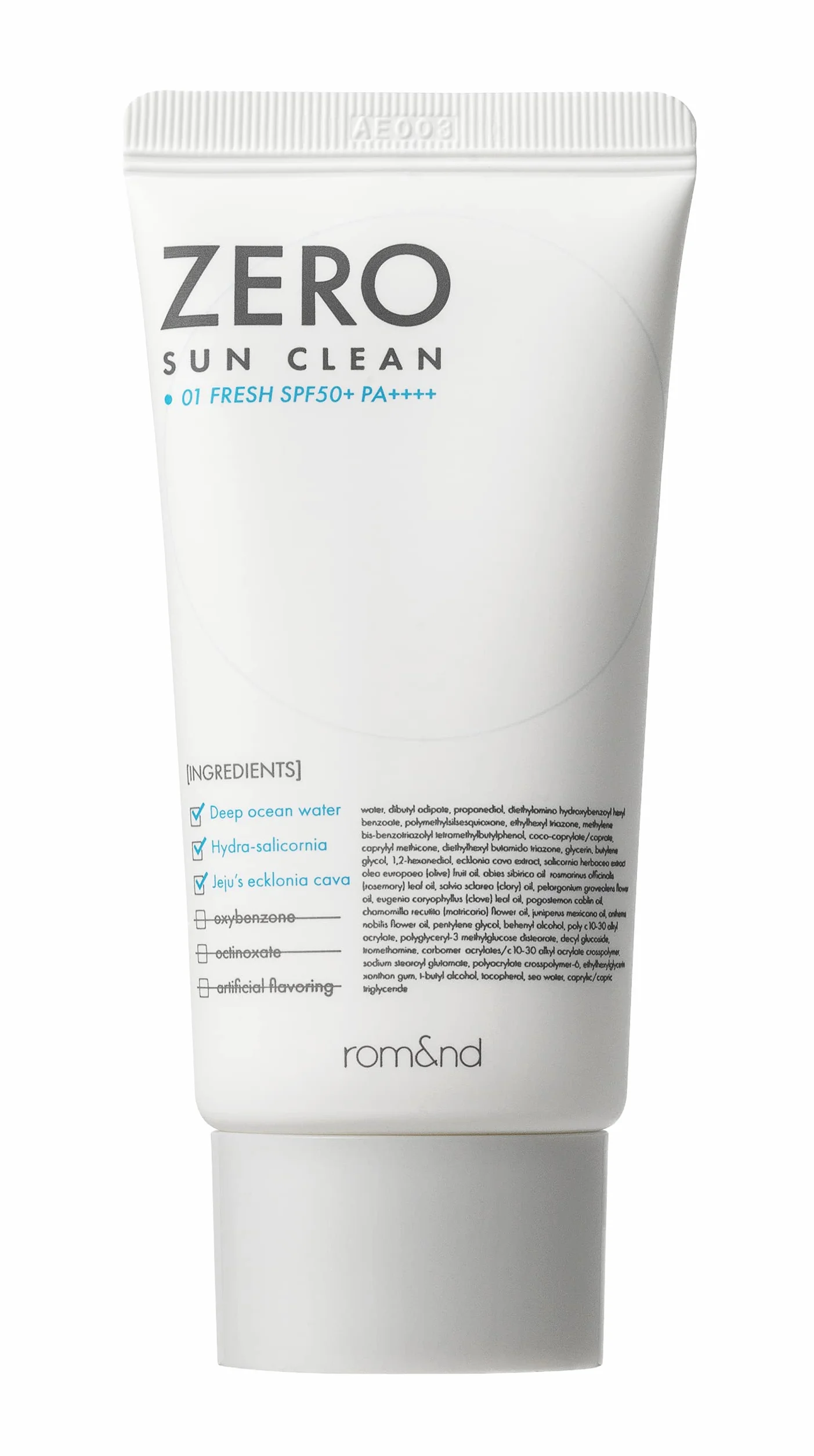rom&nd Zero Sun Clean 01 Fresh SPF 50+ PA++++ 50 ml - krem przeciwsłoneczny
