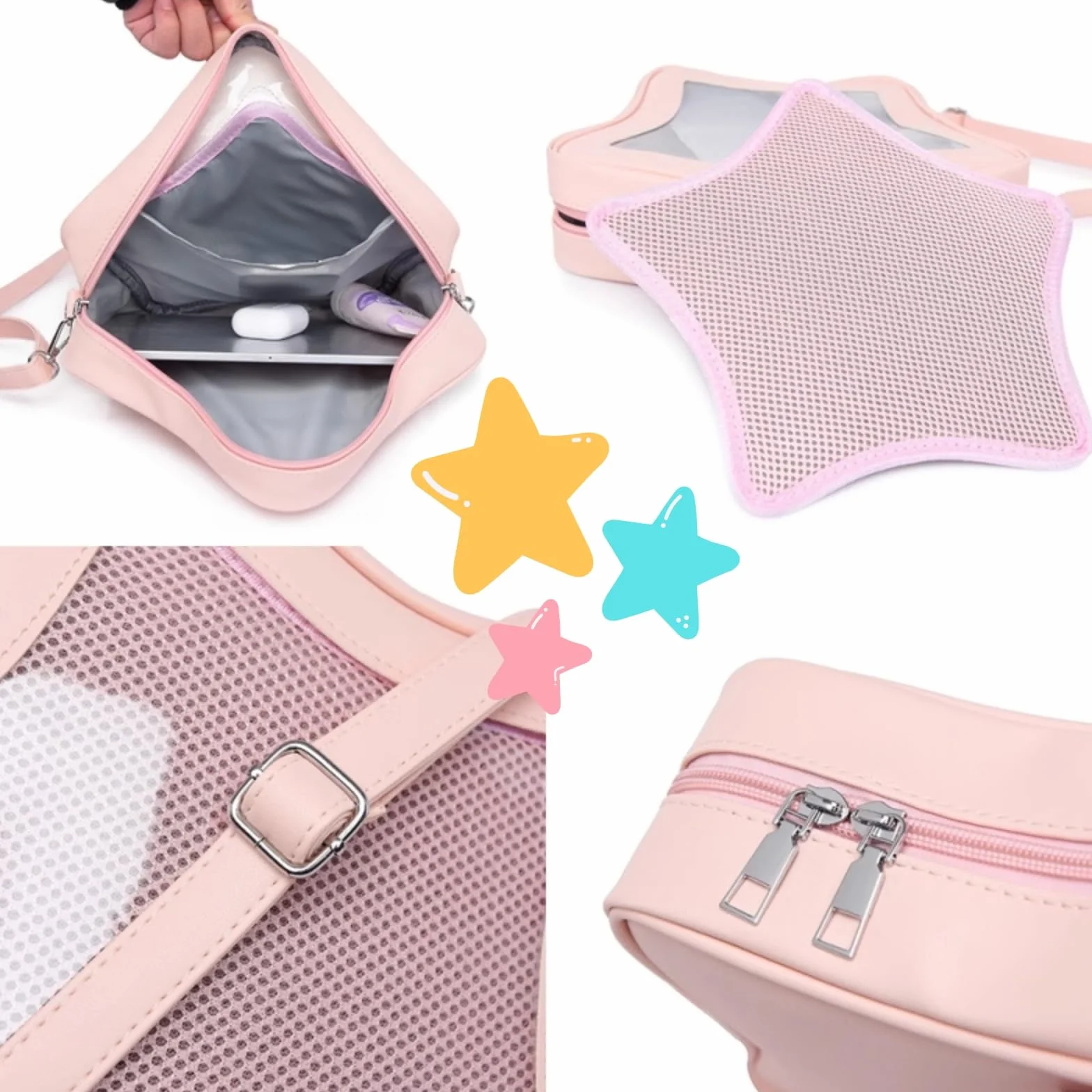 Ita Bag, Kawaii plecak w kształcie gwiazdy – duża pojemność, wodoodporny, lekki, torba na ramię