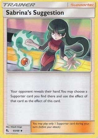 Pokemon pojedyncza karta SABRINA SUGGESTION 65/68 UKRYTE FATES