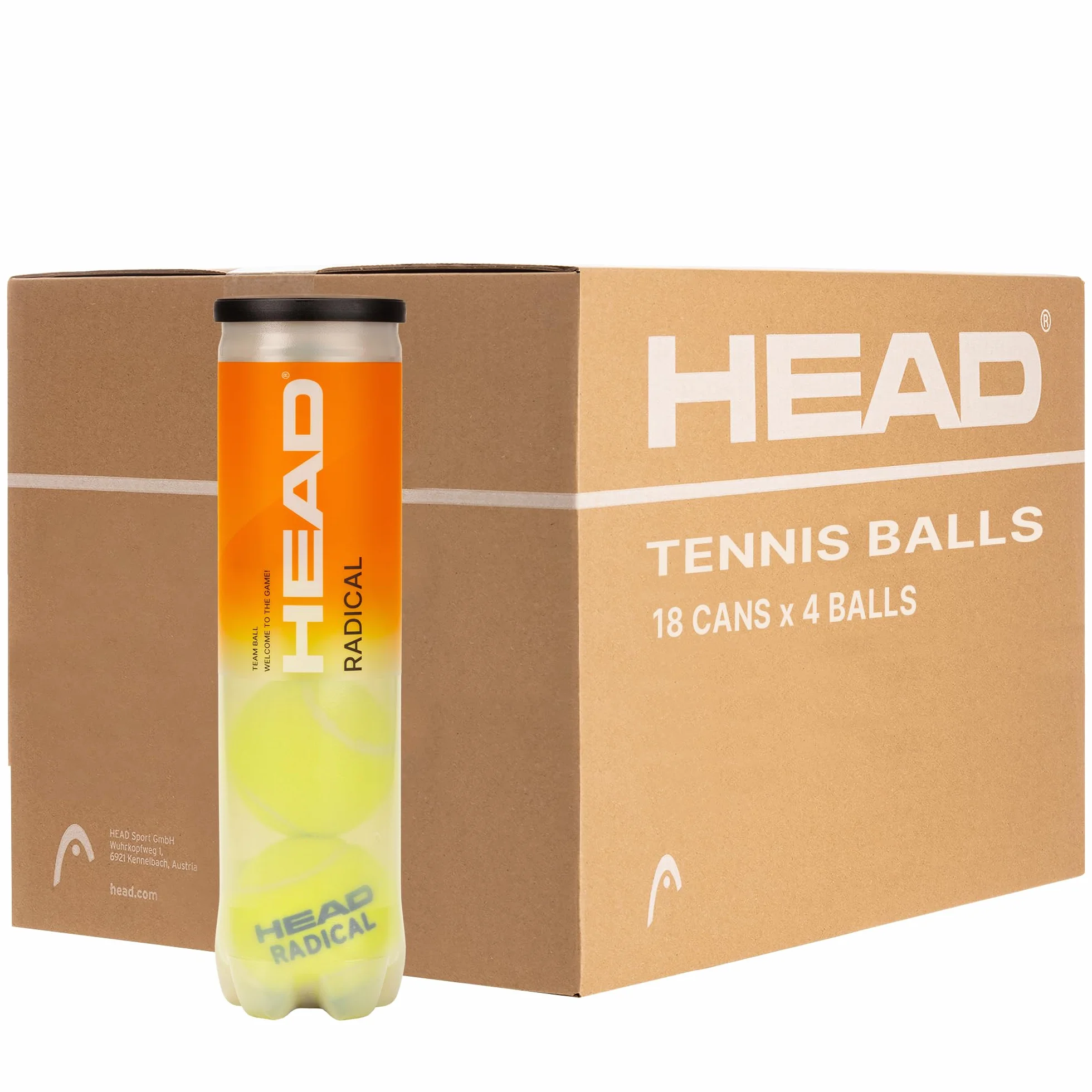 HEAD Karton Piłek Tenisowych 4B Radical