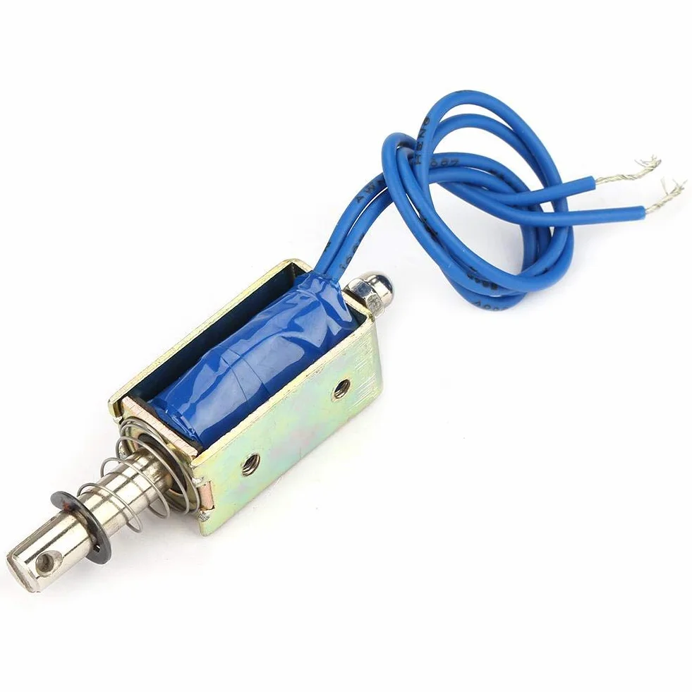 Push-pull elektromagnes 12V elektromagnes otwarta rama Typ sterowania automatyki 6/12/24V DC 300mA DC Pulower elektromagnet 5N wysuwany zakres 10mm (6V)