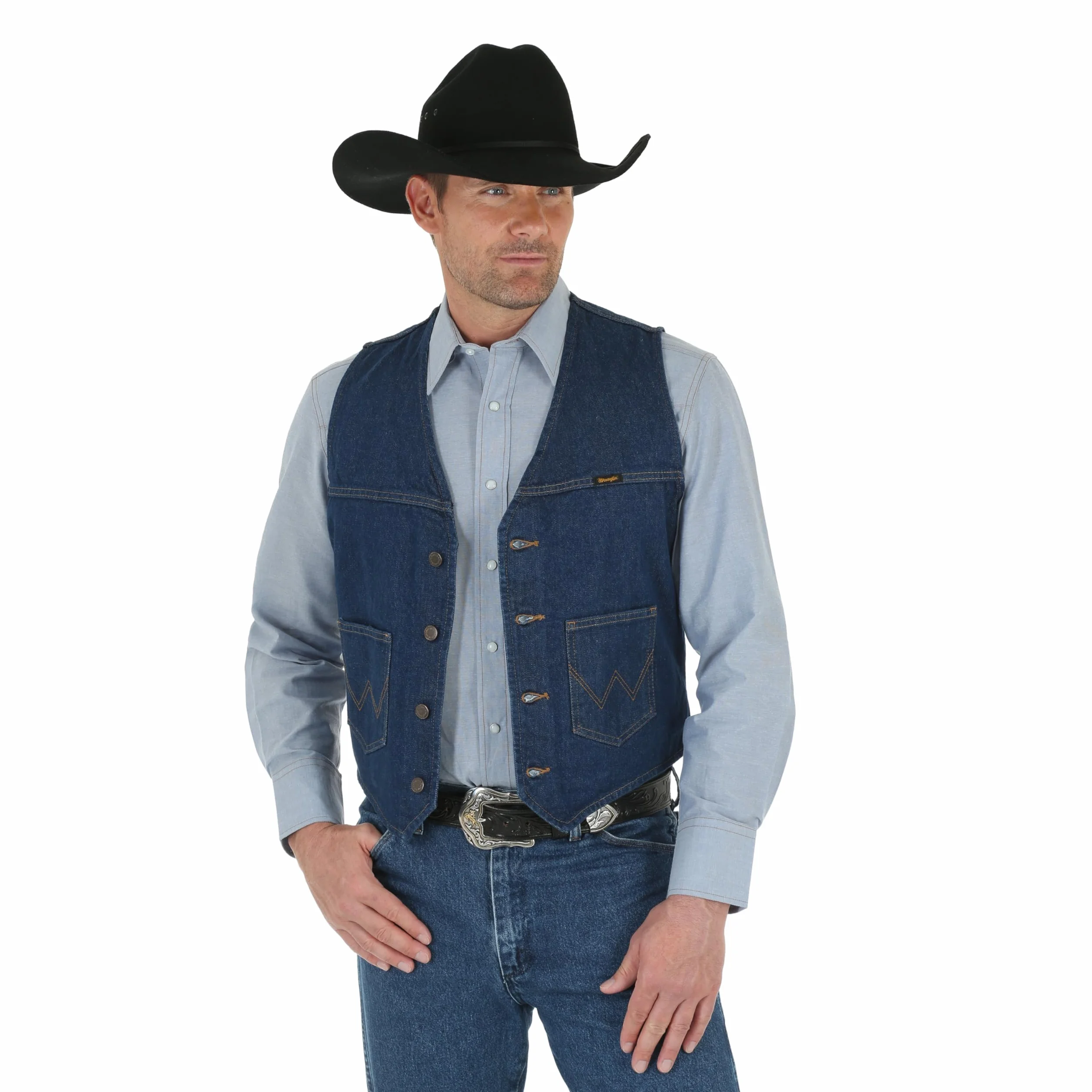 Wrangler Kamizelka Mężczyźni Unlined Denim Vest (1 w zestawie)