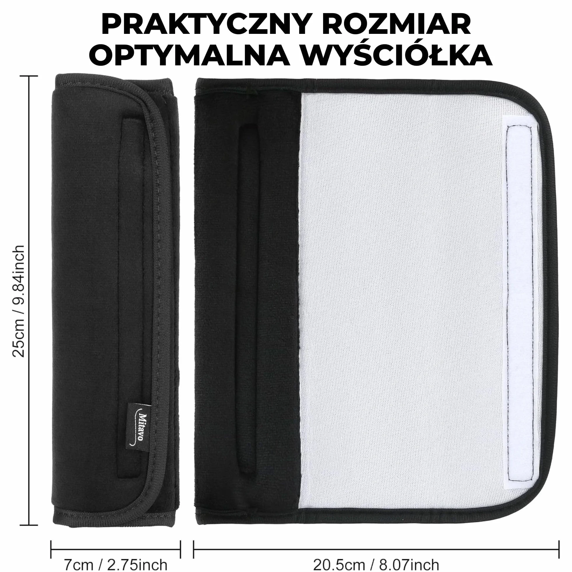 Nakładki na Pasy 2 szt, Ochraniacze pasa Bezpieczeństwa Samochodu dla Dzieci i Dorosłych, Poduszki Ochronne na Pas Harness, Nakładka na Ramię dla Fotelika Dziecięcego, Plecaka, Torby 25x7 cm