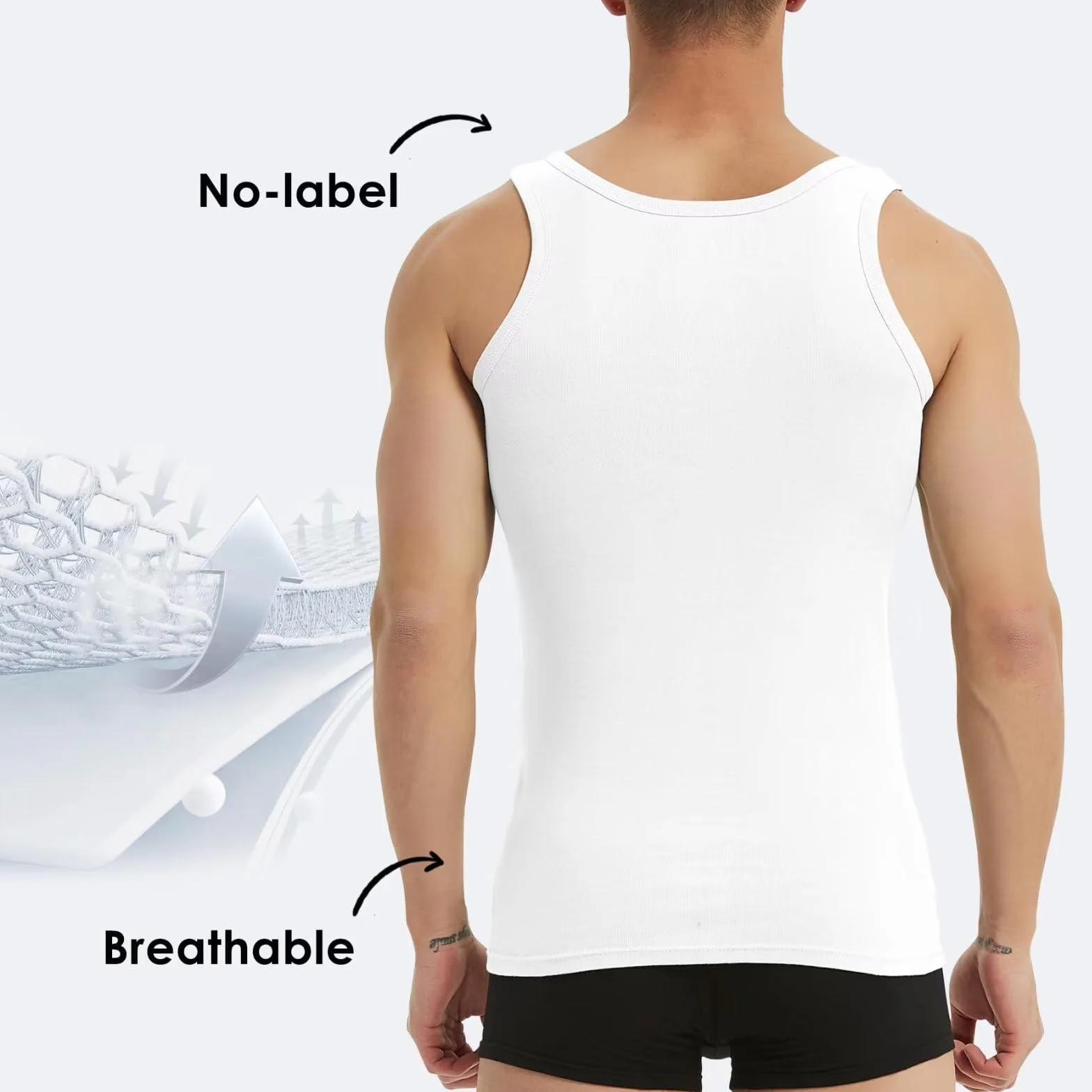 YouShow Podkoszulek męski 100% bawełna tank top 3 sztuk