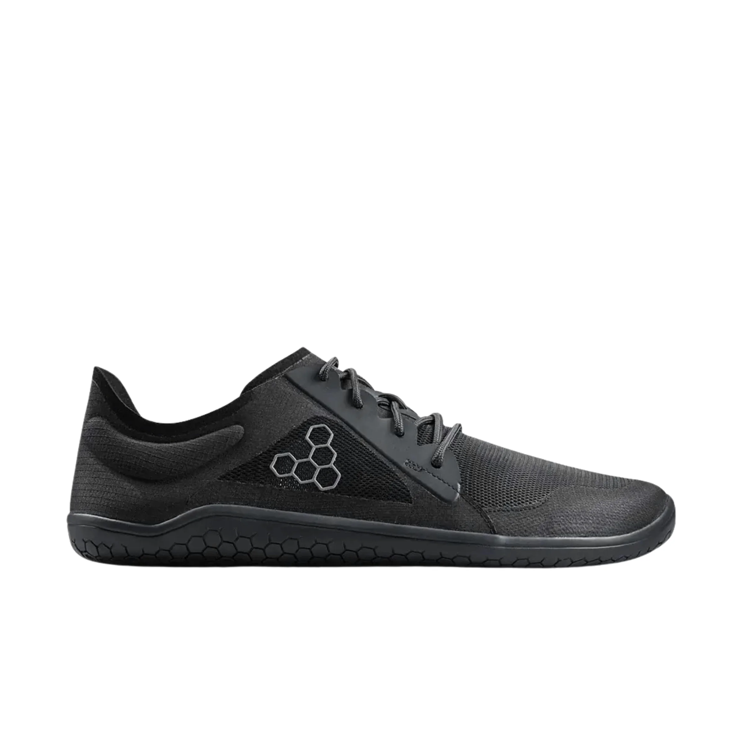VIVOBAREFOOT Primus Lite IV Obsidian Drop 1 (309253-01) Męskie buty barefoot czarne oddychające sznurowane płaskie buty do kostek, siatkowe