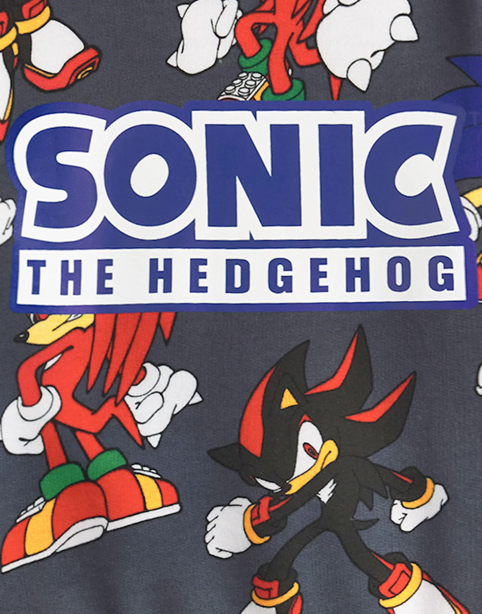 Sonic The Hedgehog Zestaw bluz i spodenek chłopięcych | Dziecięcy sweter z graficznym nadrukiem na całej powierzchni i dopasowanymi spodniami | Strój odzieżowy Shadow Knuckles dla graczy