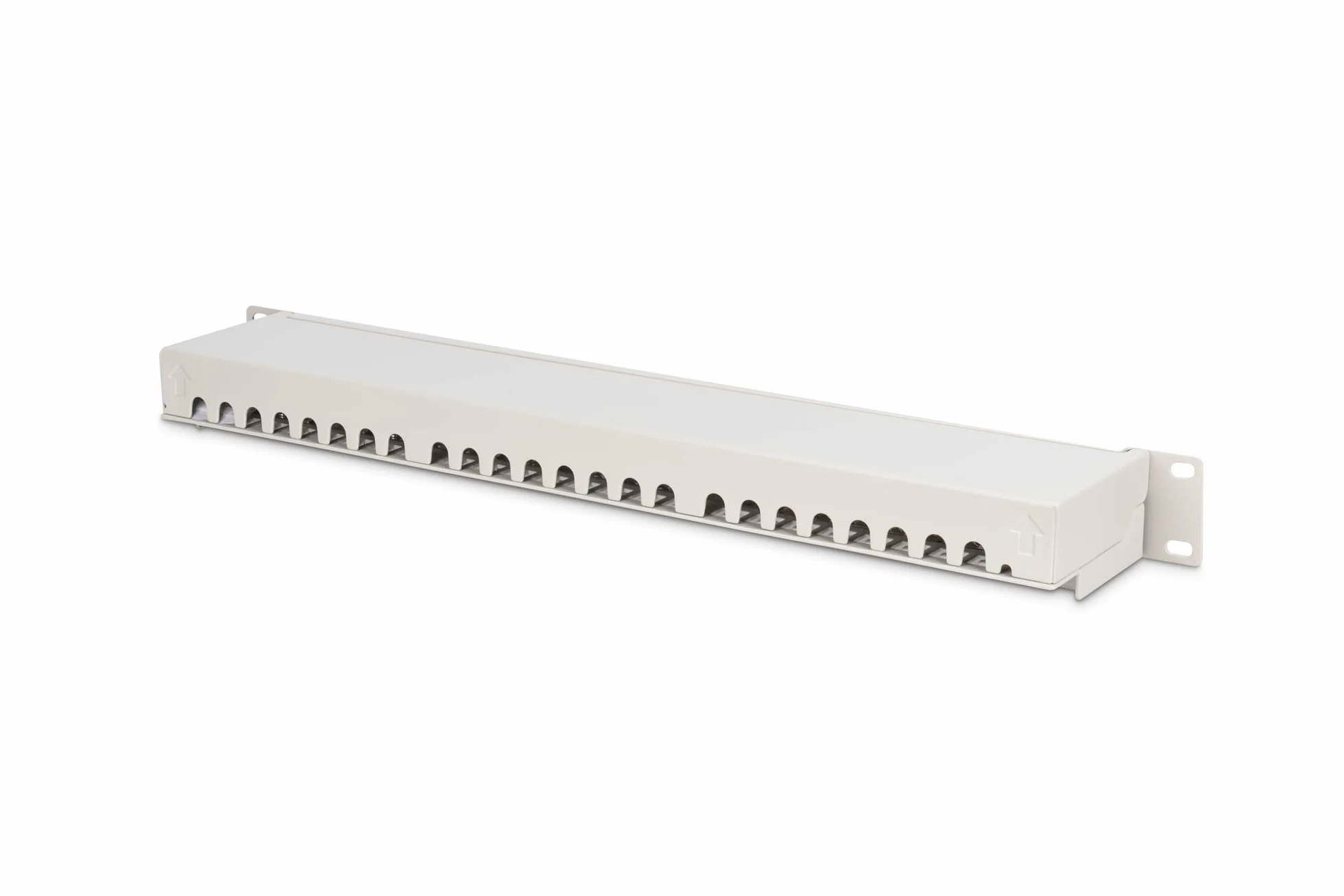 DIGITUS Patchpanel - 19 cali - Cat-6-24 porty RJ45 - ekranowany - pole patchowe LSA - montaż w szafie 1HE - szary