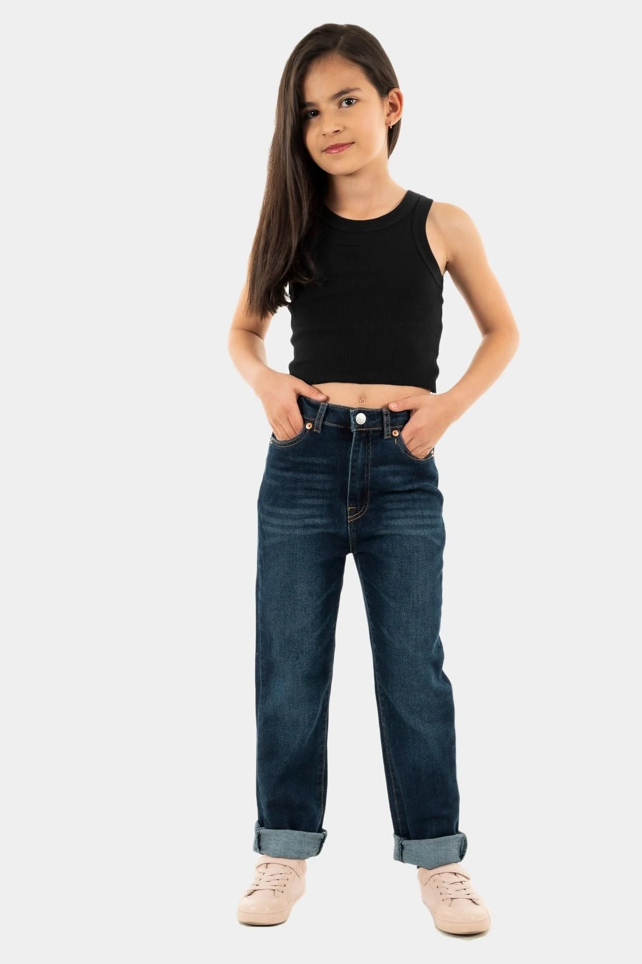 Levi's Lvg Straight Ankle 4ef312 - SPODNIE DENIM Dziewczynki