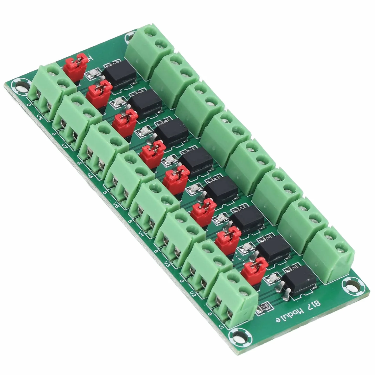 DEWIN Płyta transoptora, płyta izolacyjna transoptora, 8-kanałowy sterownik, fotoelektryczny izolowany moduł 817 3,6-30 V