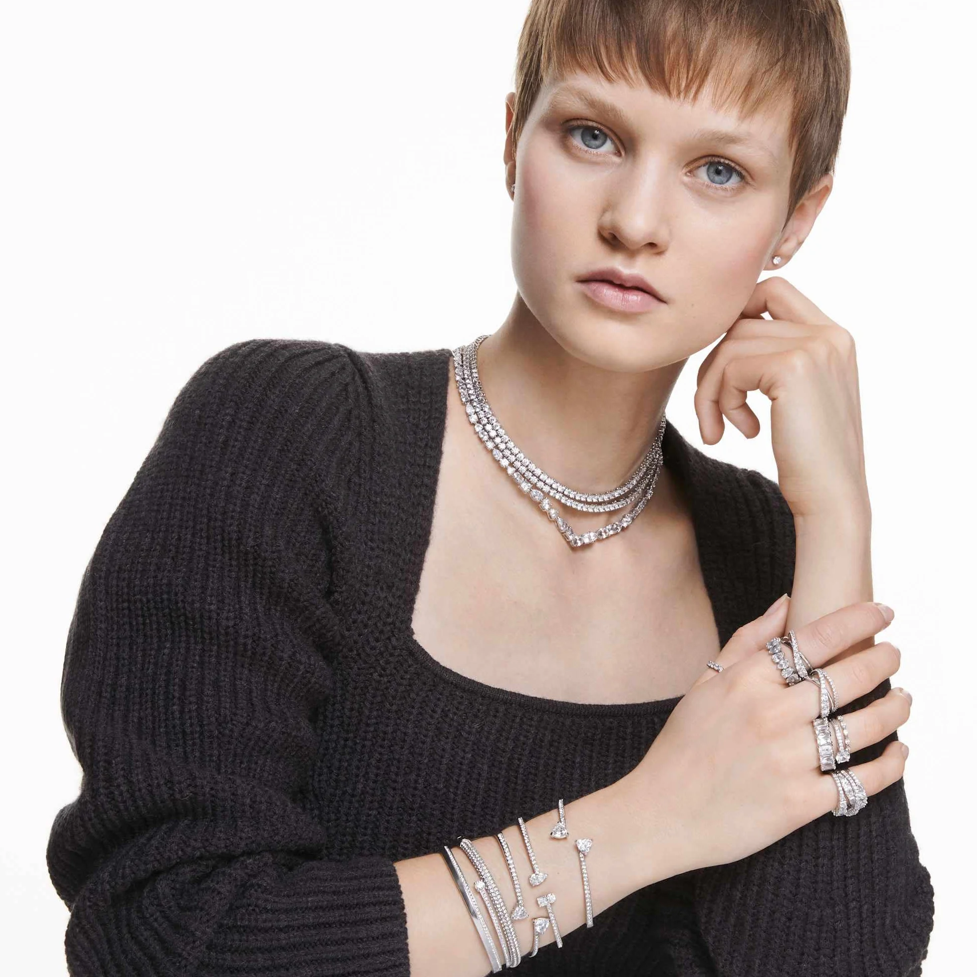 Swarovski Damski pierścionek metalowy 32014251