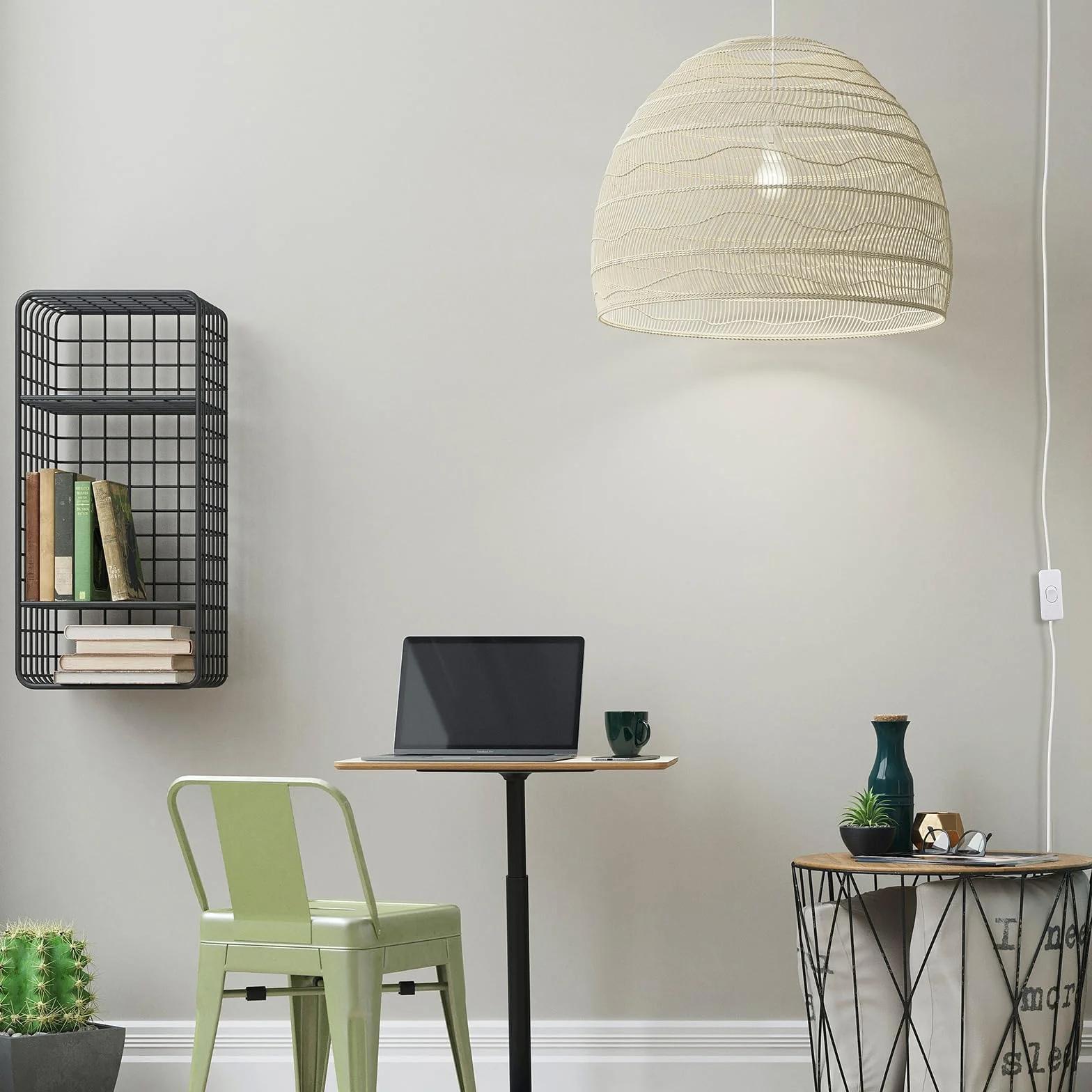 DiCUNO Oprawa lampa E27 z przełącznikiem, gwint E27 z kablem sieciowym 4 m i wtyczką EU, do zawieszenia, projektów DIY, biała, 1 sztuka