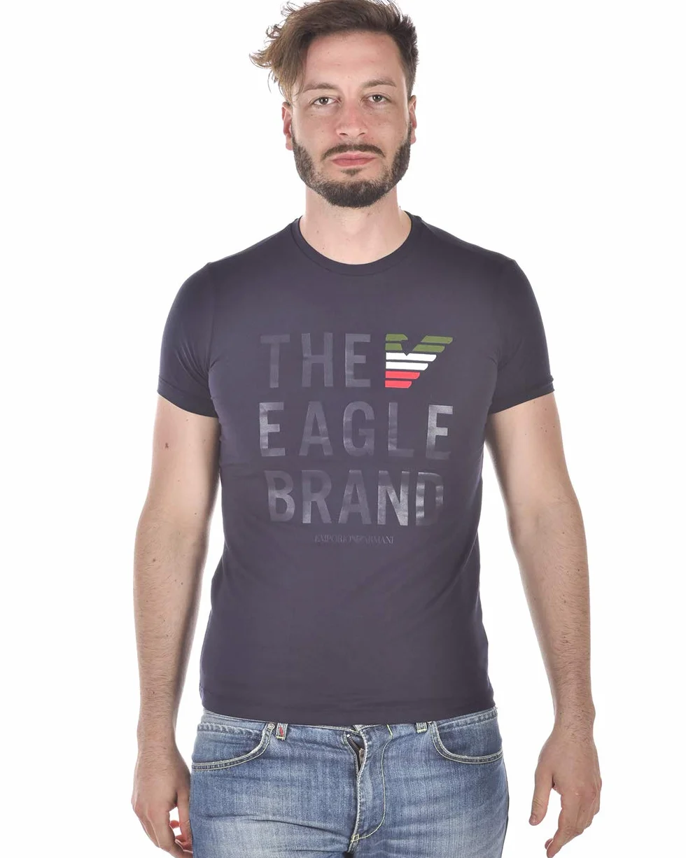 Emporio Armani Koszulka męska Niebieski T-Shirt