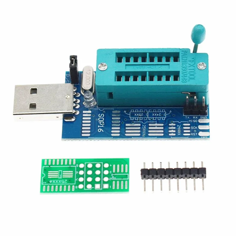 MX25L6405 W25Q64 USB programator CH341A do serii 24 25 z konwerterem 1,8 V i klipsem SOP8