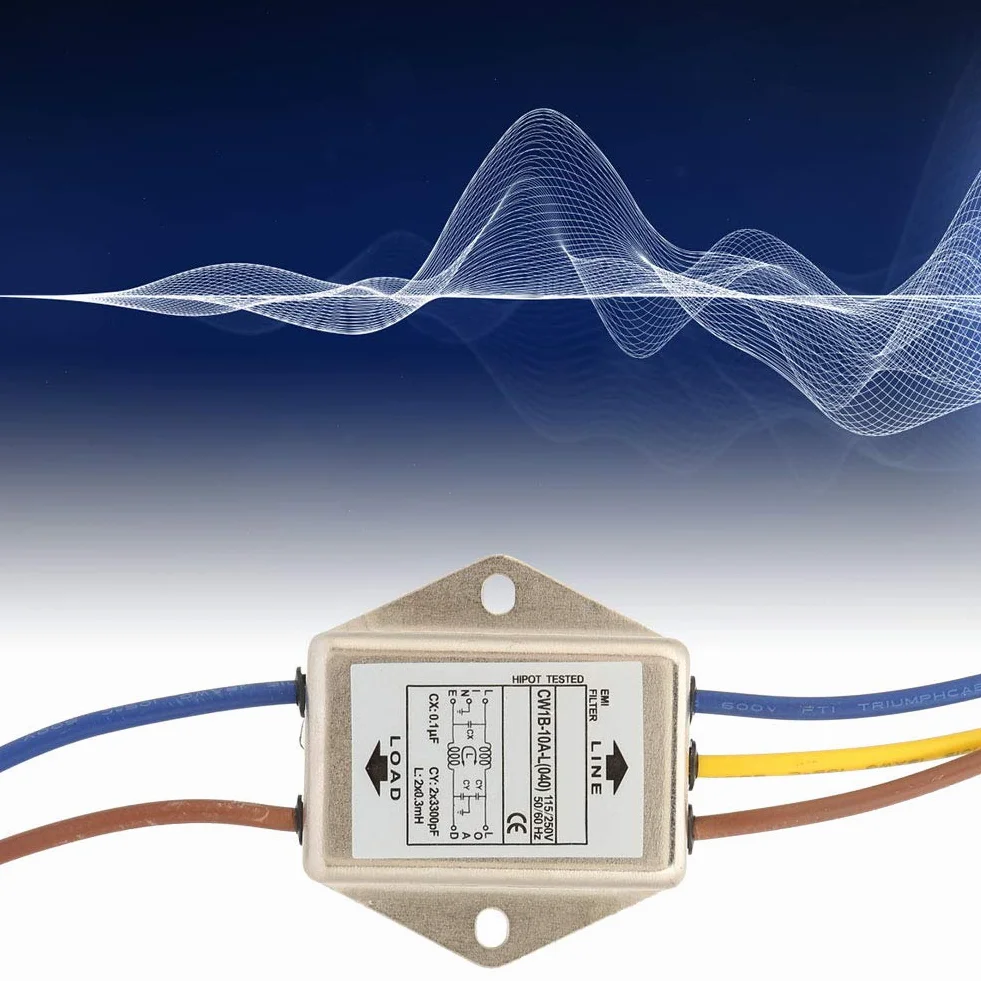 Filtr EMI Jadeshay, zasilacz jednofazowy Filtry przeciwzakłóceniowe zasilacz filtr EMI 125/250V filtr EMI do tłumienia ciągłych i okresowych impulsów zakłóceń