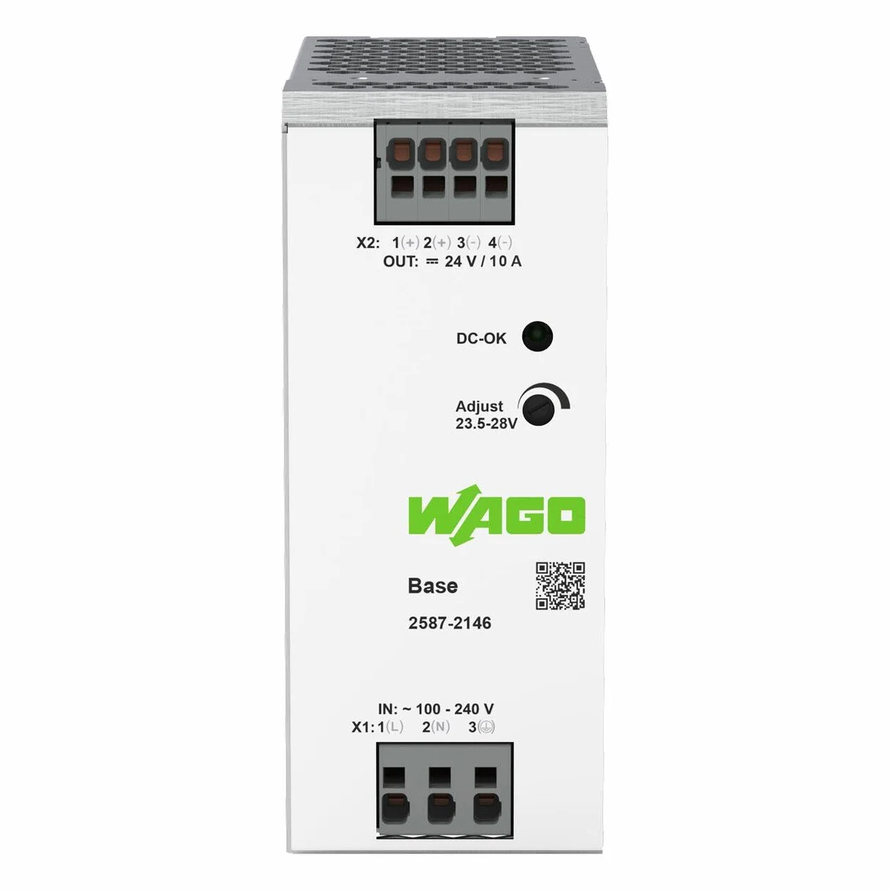 WAGO 2587-2146 zasilacz impulsowy; 1-fazowy; wyjście 24 VDC; 10 A; DC-OK LED