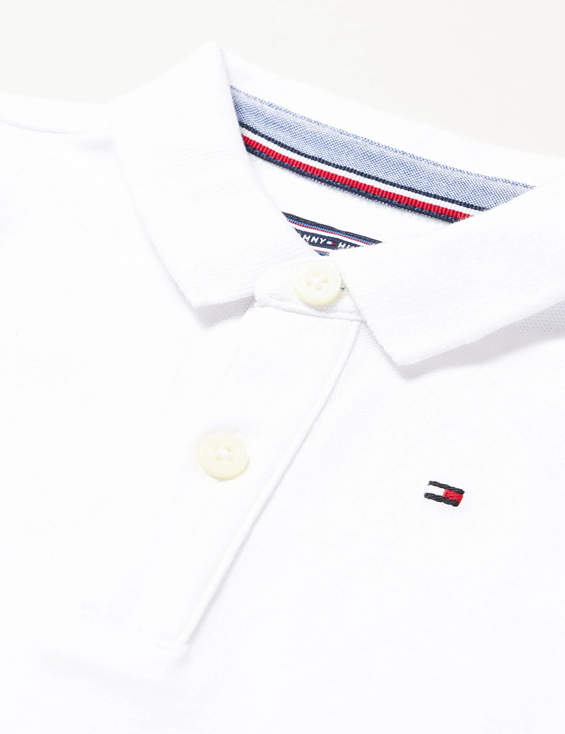 Tommy Hilfiger Chłopięce koszulki polo z krótkim rękawem, biały (Bright White), 10 lat