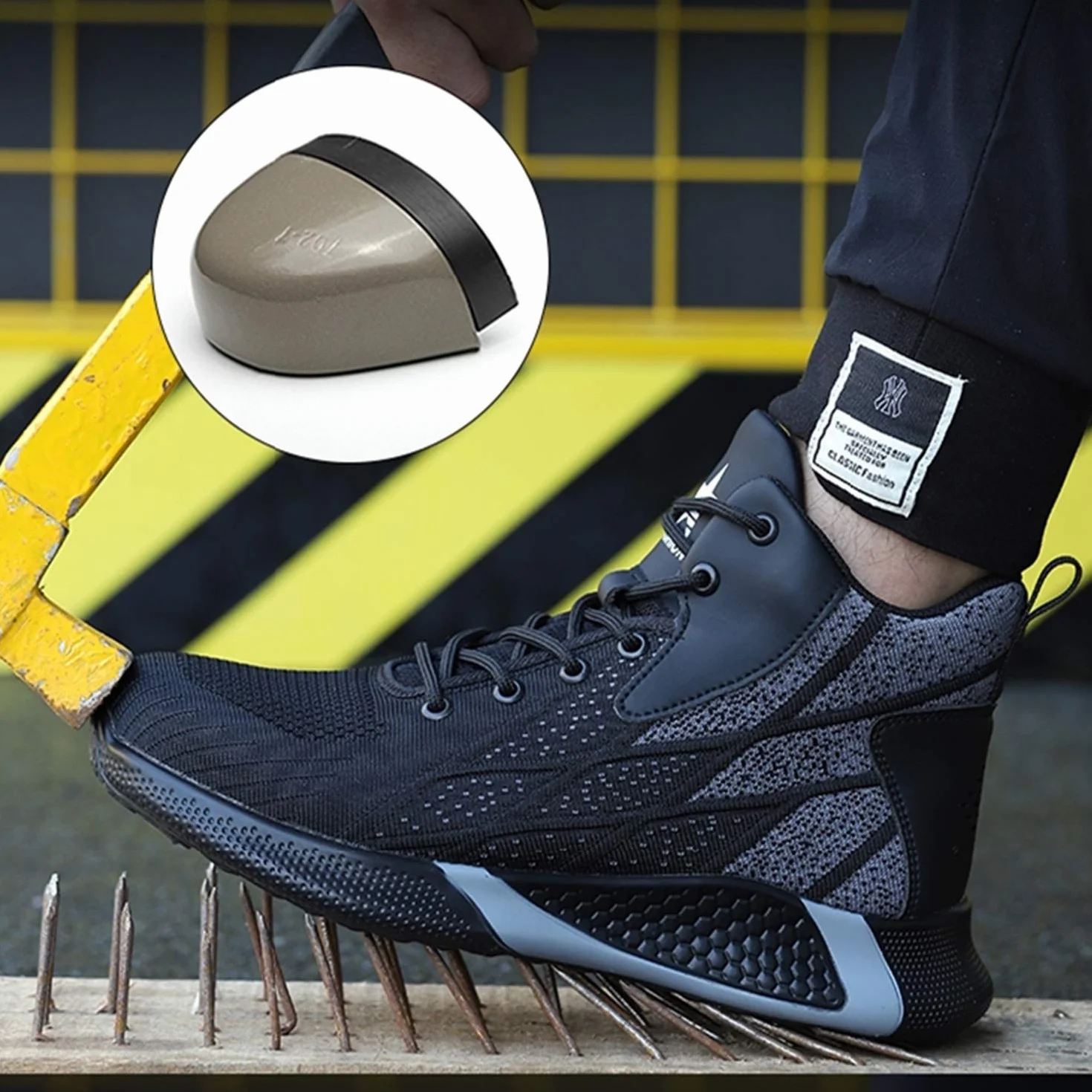Buty ochronne S3 stalowe noski lekkie oddychające obuwie robocze