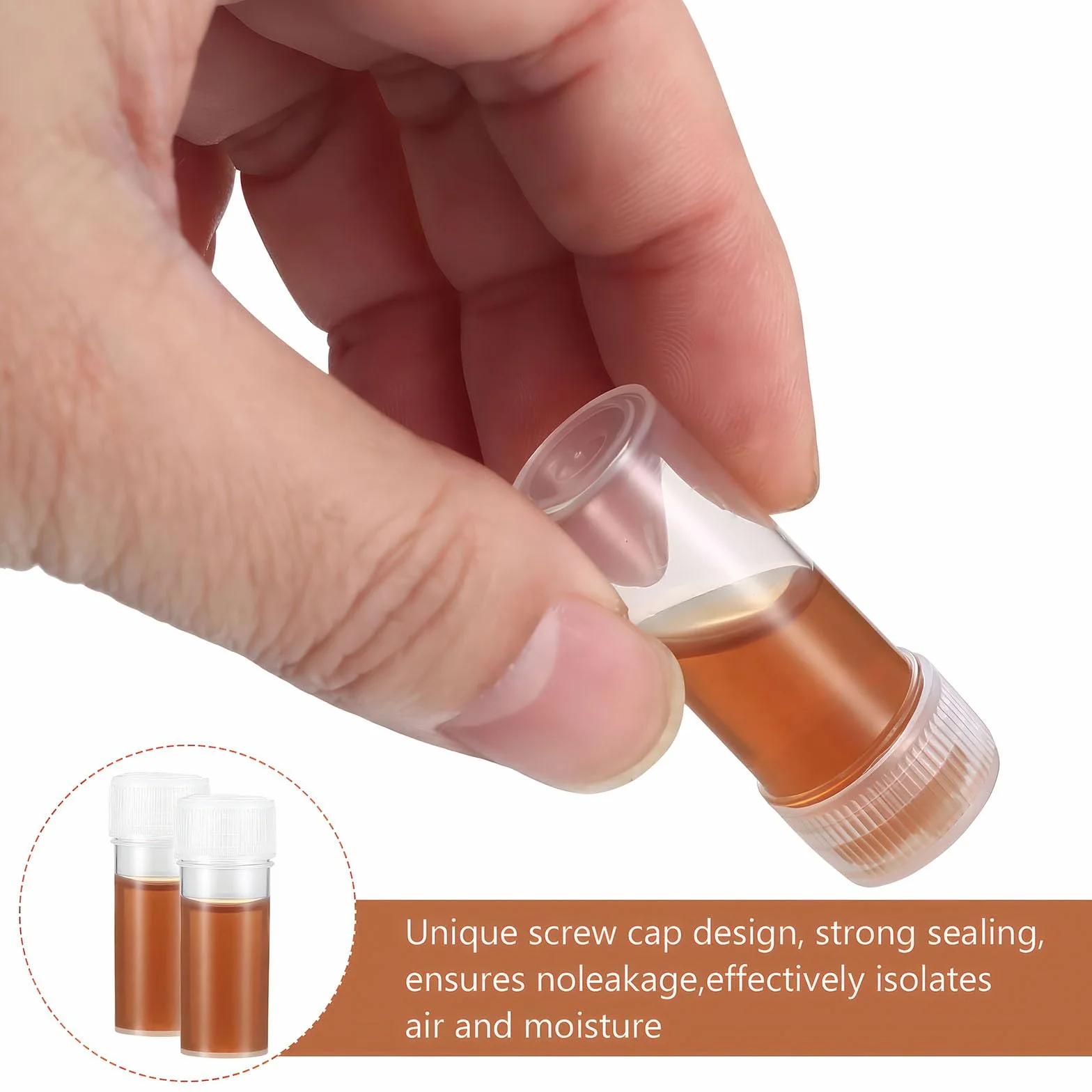 60 Probówek 5ml, Przezroczyste Probówki z Zakrętką, Plastikowe Probówki Laboratoryjne, Plastikowe Fiolki, Probówki z Nakrętką, Probówki Testowe do Eksperymentów Laboratoryjnych