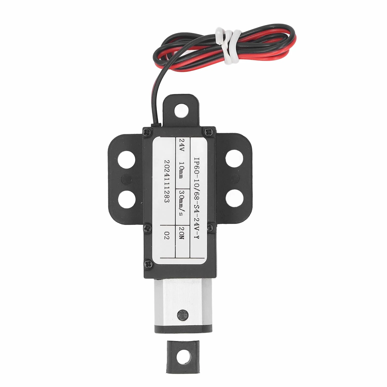 Eujgoov Mini Elektryczny Siłownik Liniowy, Konstrukcja Aluminiowa, Zabezpieczenie Nadprądowe, Skok 10 Mm, Idealny do Maszyn Przemysłowych i Automatyki Domowej