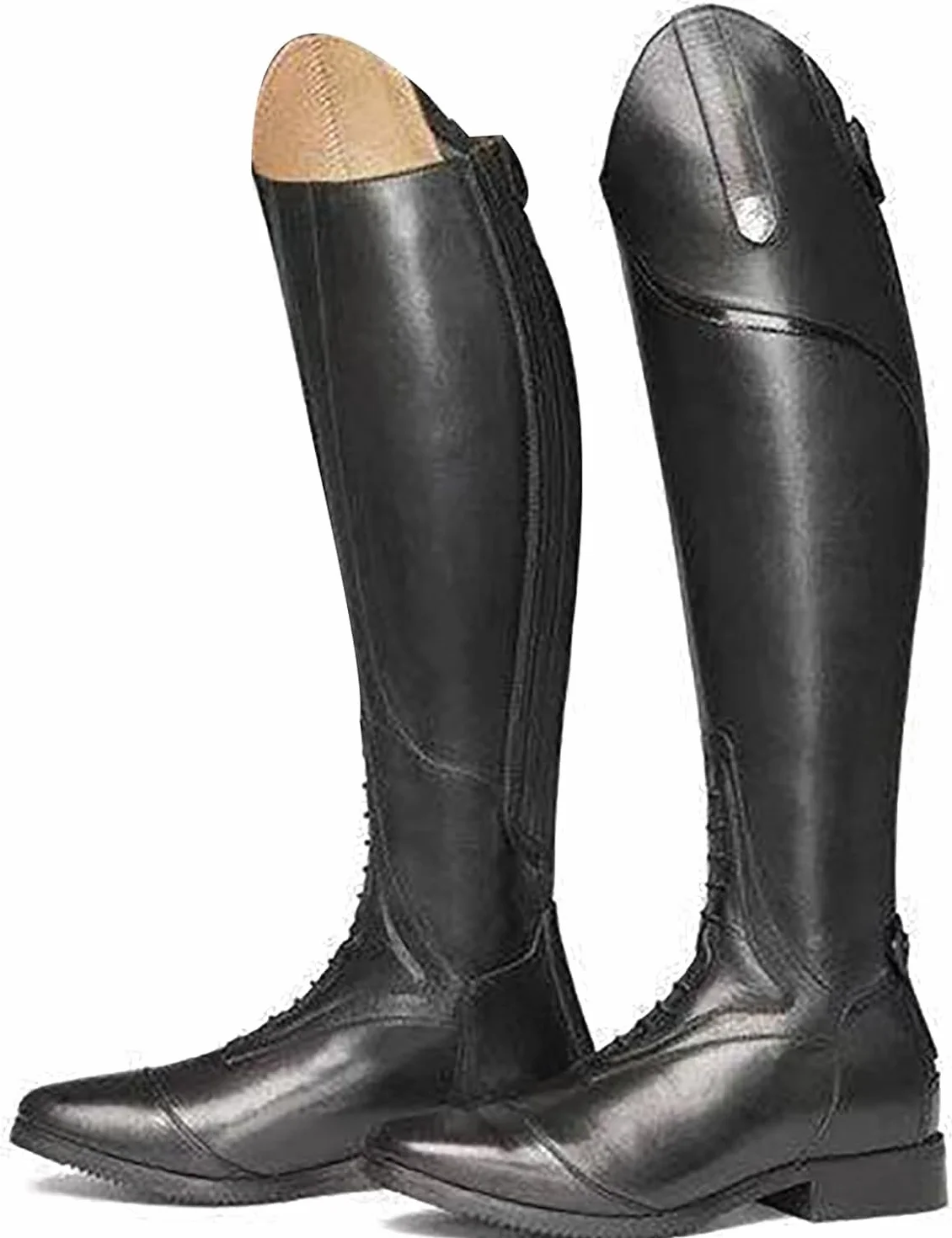Jesienne Wysokie Buty Jeździeckie (34-48), Odporne Na Zużycie + Zamek Błyskawiczny Z Tyłu, Uniseks/antypoślizgowe, Wysoki/średni Obcas (3-5cm), Na Wiosnę/jesień,42,Black