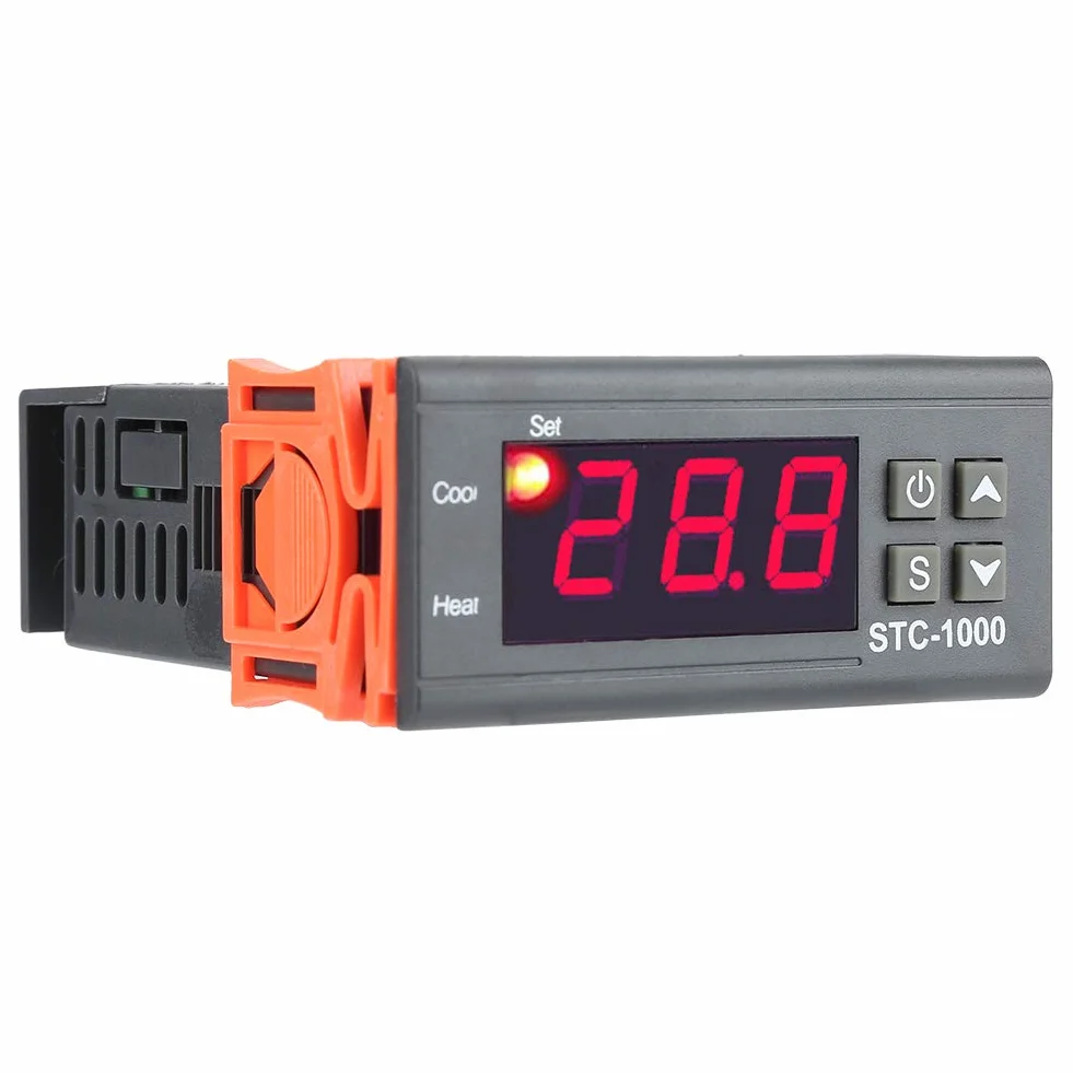STC-1000 Sterownik termostatu z wyświetlaczem LCD, 110-220 V, -50 °C - 99 °C