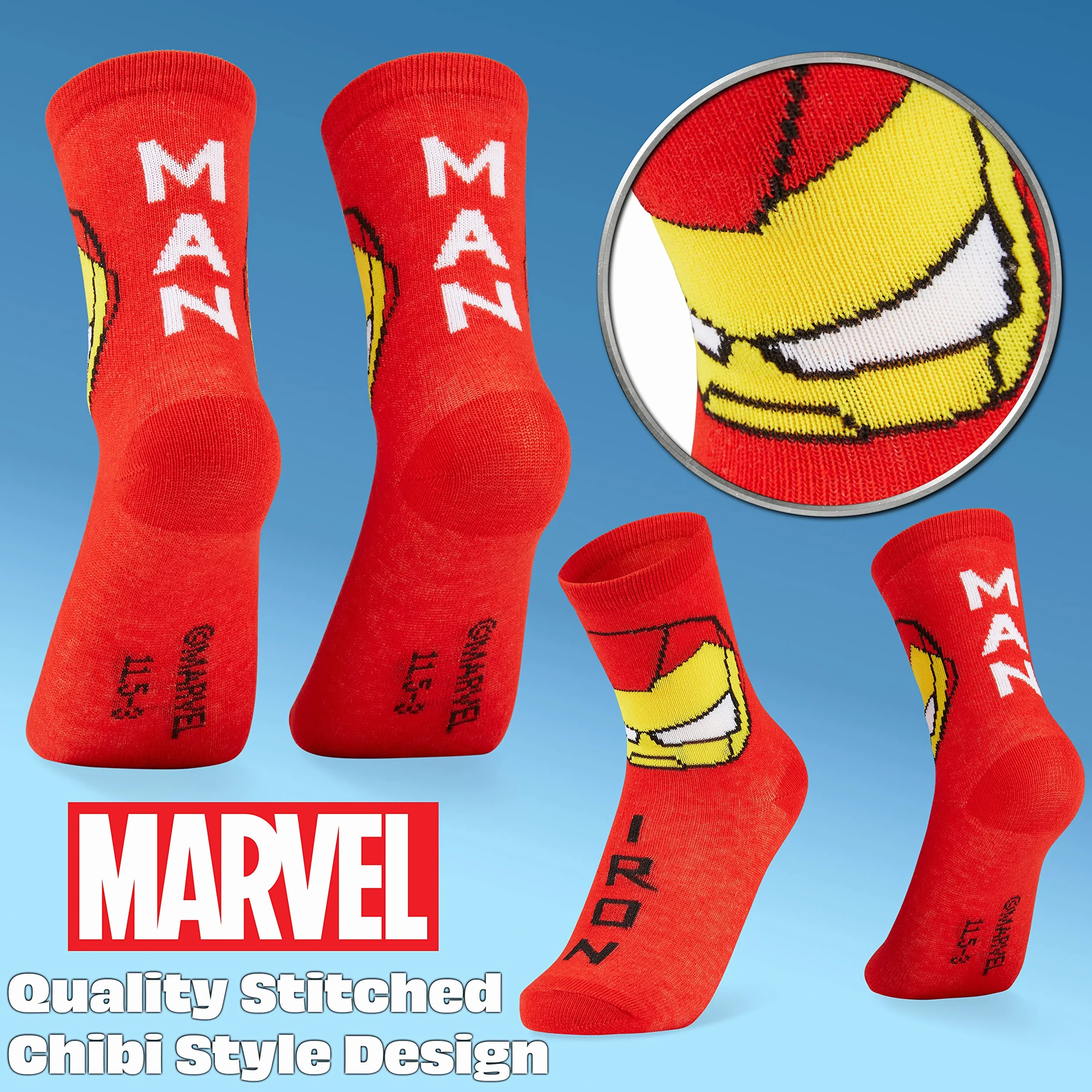 Marvel Skarpetki Boys, wielopak skarpet z superbohaterami Avengers