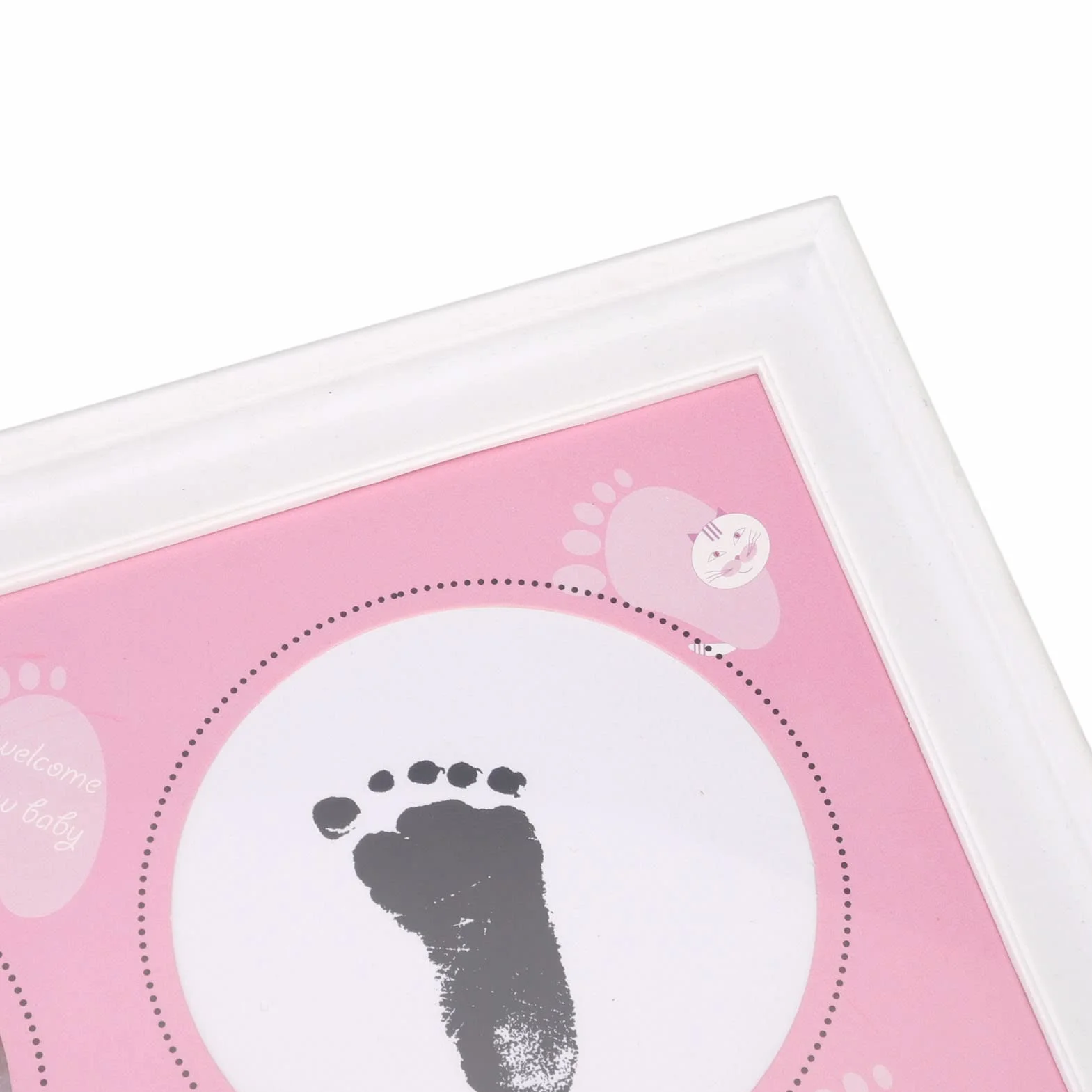BORDSTRACT Baby Handprints And Footprints Ramka Na Zdjęcia, Prezent Dla Noworodka, Pamiątka Dla Chłopca I Dziewczynki Milestone Ramka Na Zdjęcia Dla Noworodków, Dekoracja Pokoju(Różowy)