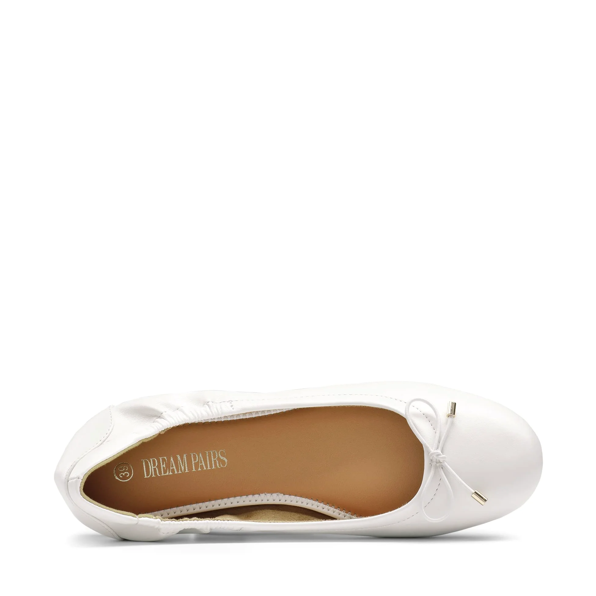 DREAM PAIRS Damskie baleriny, klasyczne, płaskie baleriny damskie, eleganckie, ze sznurowaną kokardką