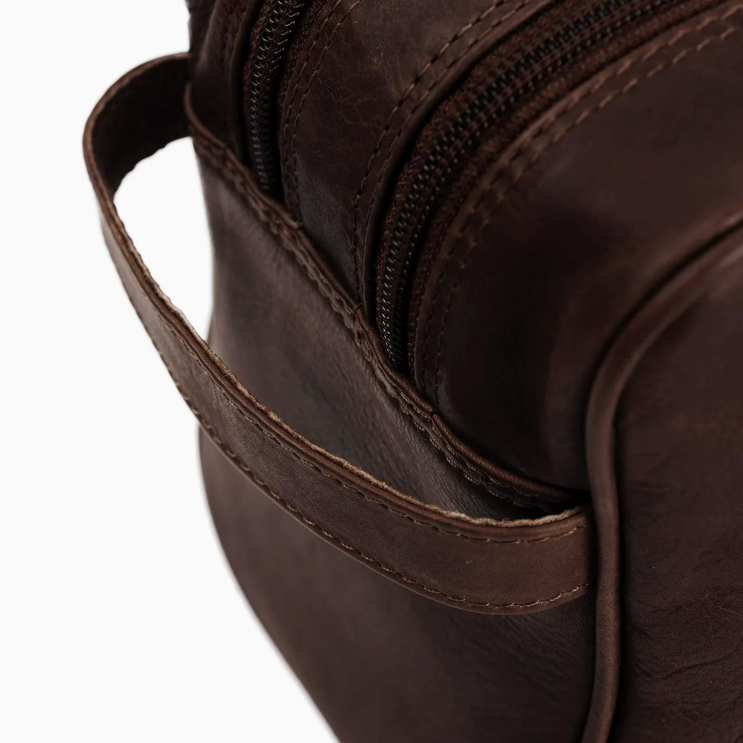 Chesterfield Brand Kosmetyczka Stefan | wykonana ze skóry | duża kosmetyczka dla mężczyzn i kobiet na podróż, brązowa, L