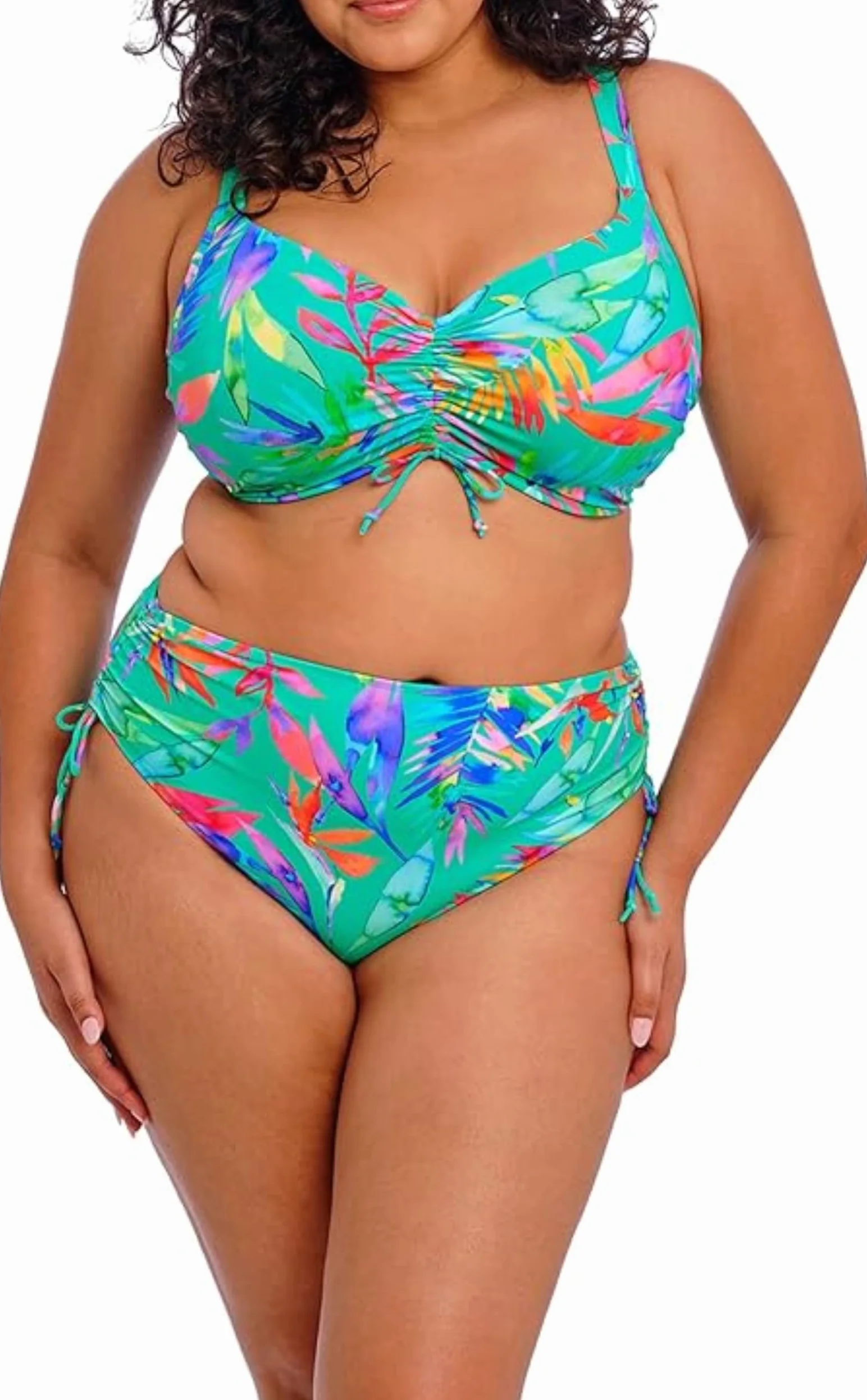 Elomi Damskie majtki bikini Toyama Tides średni stan, Jadeit, 18 Plus