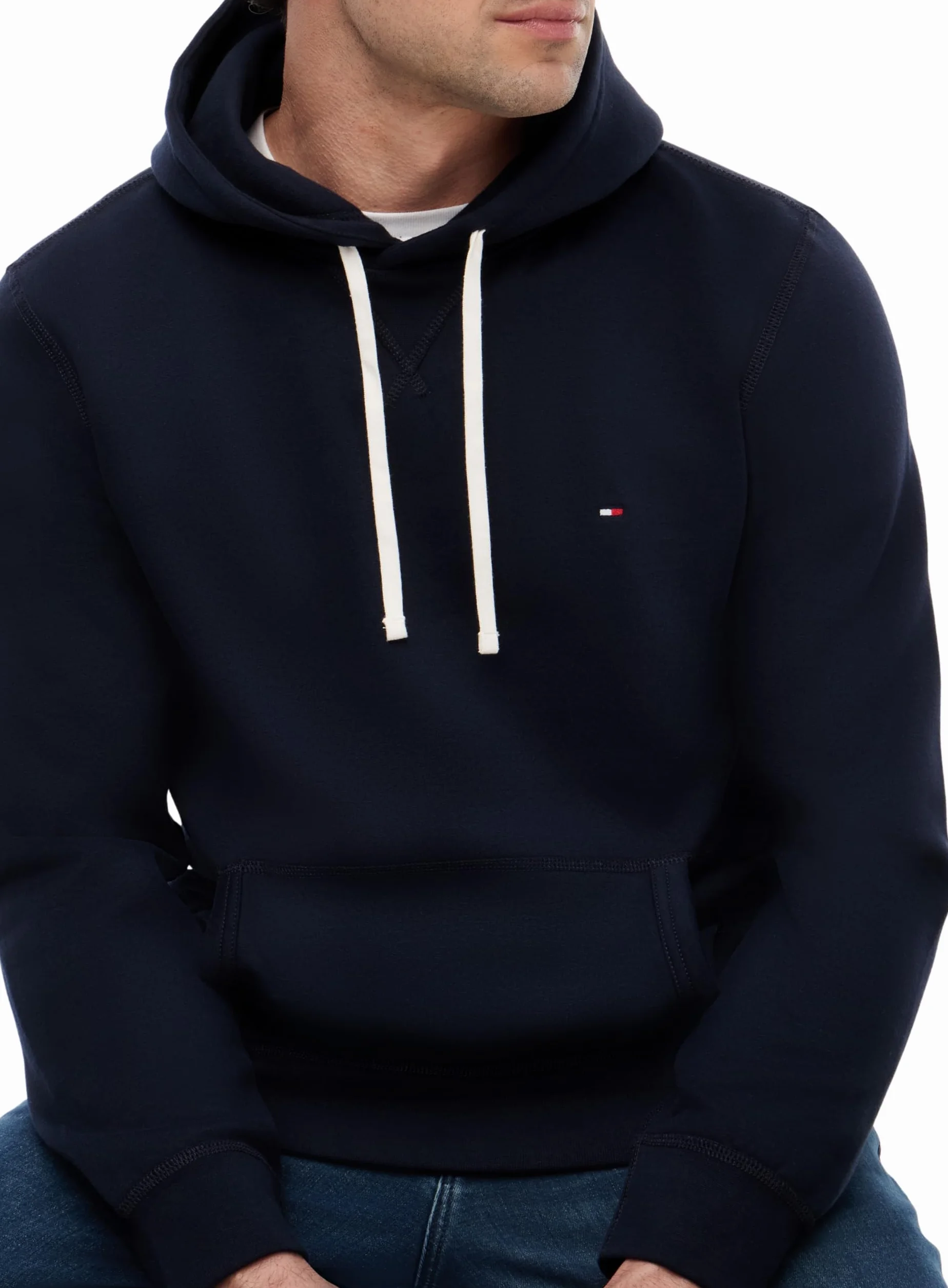 Tommy Hilfiger Męska bluza z kapturem ESSENTIAL MW0MW37230, niebieska, L