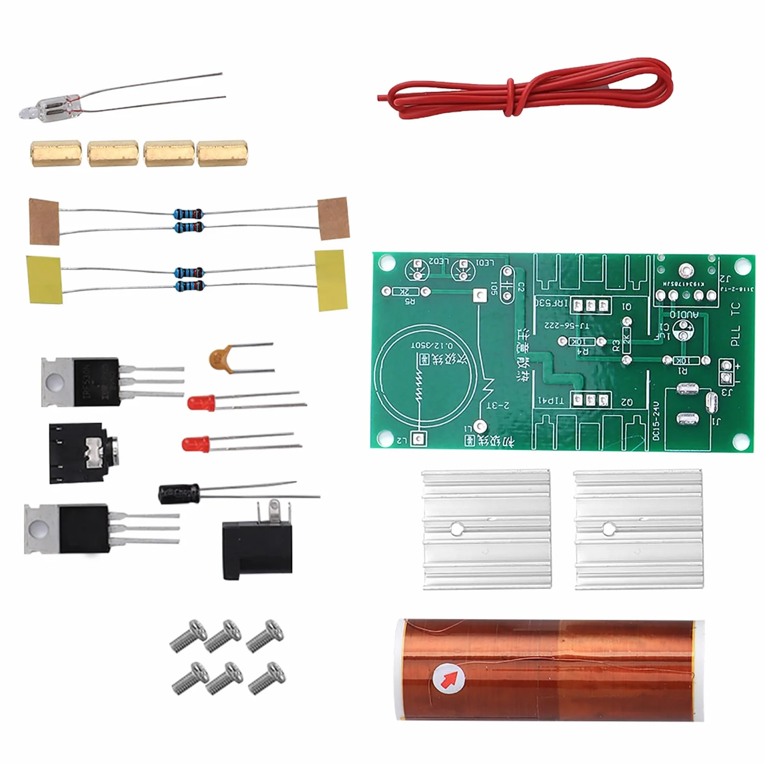 Moduł cewki tesli niezmontowany 15W DC 15-24V 2A Mini DIY głośnik plazmowy zestaw elektroniczny moduł cewki tesli projekt lutowania