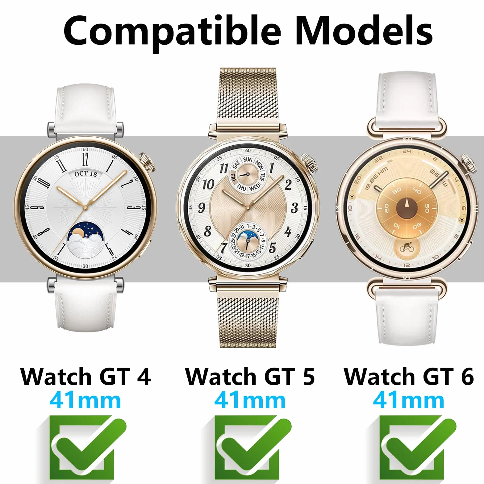 6 sztuk folii ochronnej do Huawei Watch GT 6 41 mm / GT 5 41 mm / GT 4 41 mm, HD folia ochronna ze szkła hartowanego, odporna na zarysowania, bez pęcherzyków powietrza